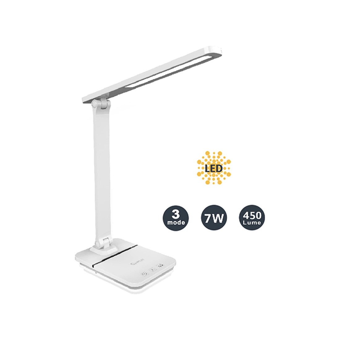 2 Sansai Smart Led Adjustable Position Dimmable Desk Lamp W/ Usb Outlet 7w 450lm
 - White, 2 of 4