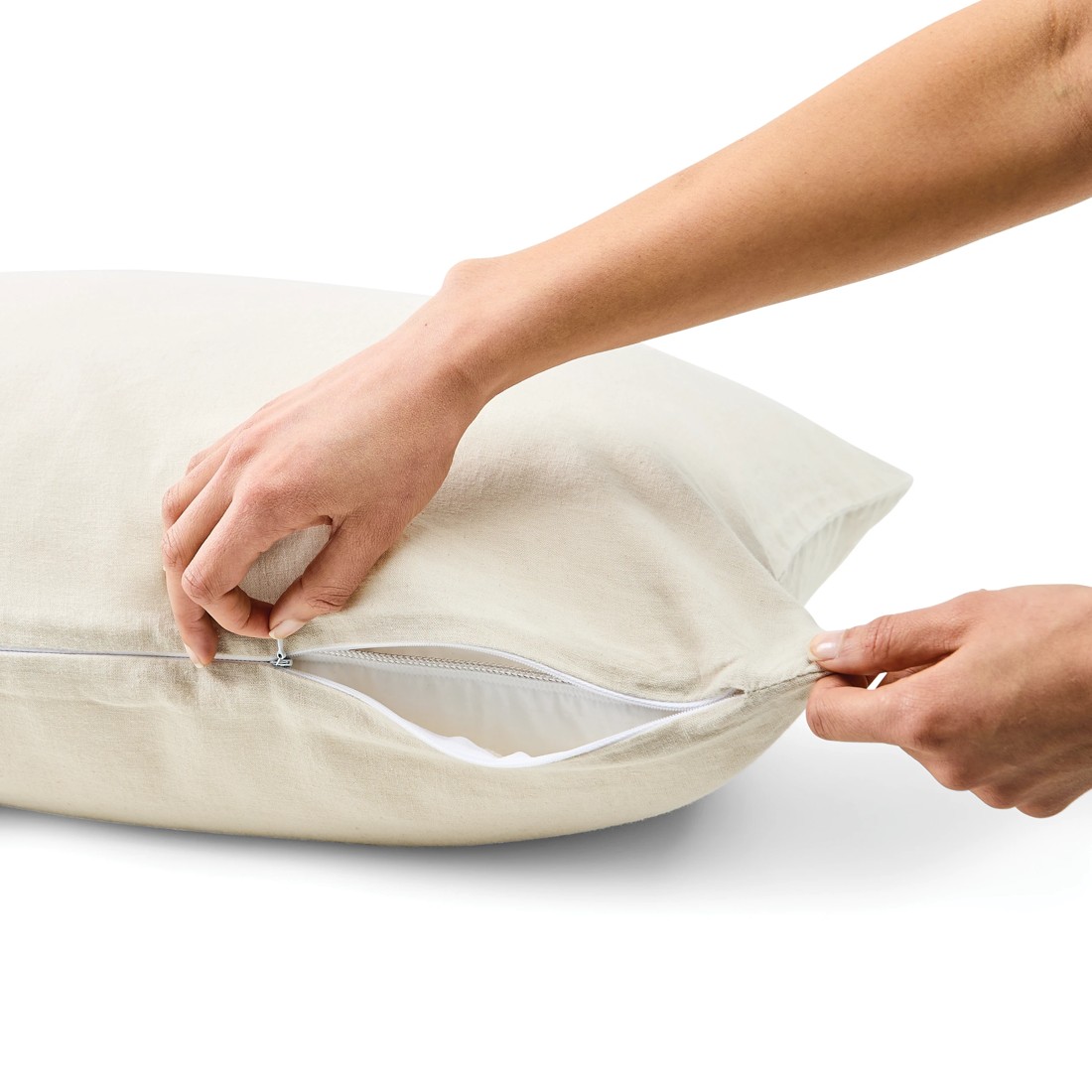 8 Stripe Linen Cotton Reversible Quilt Cover Set - Single King Bed, Blue, 8 of 8