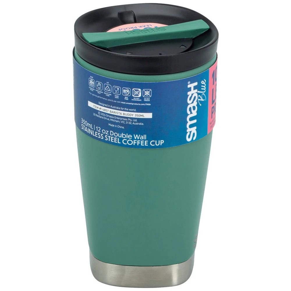 3 Smash Blue Stainless Steel Barista Buddy 350mL Sage, 3 of 7