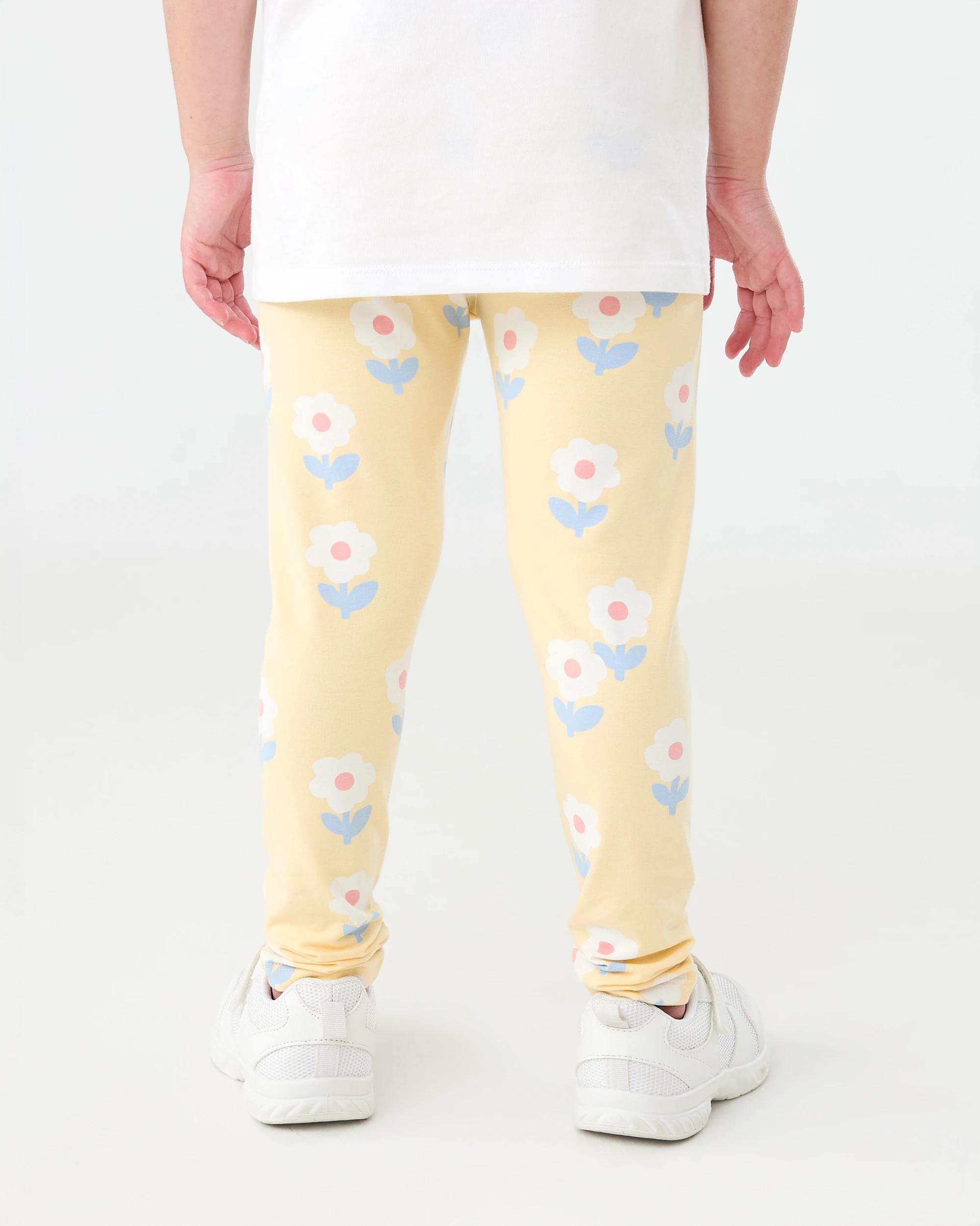2 Printed Leggings Ylw Floral, 2 of 6