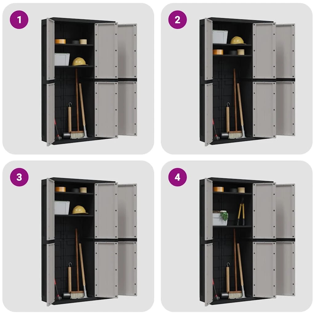9 vidaXL outdoor storage cabinet Ample Storage - Grey, 9 of 10