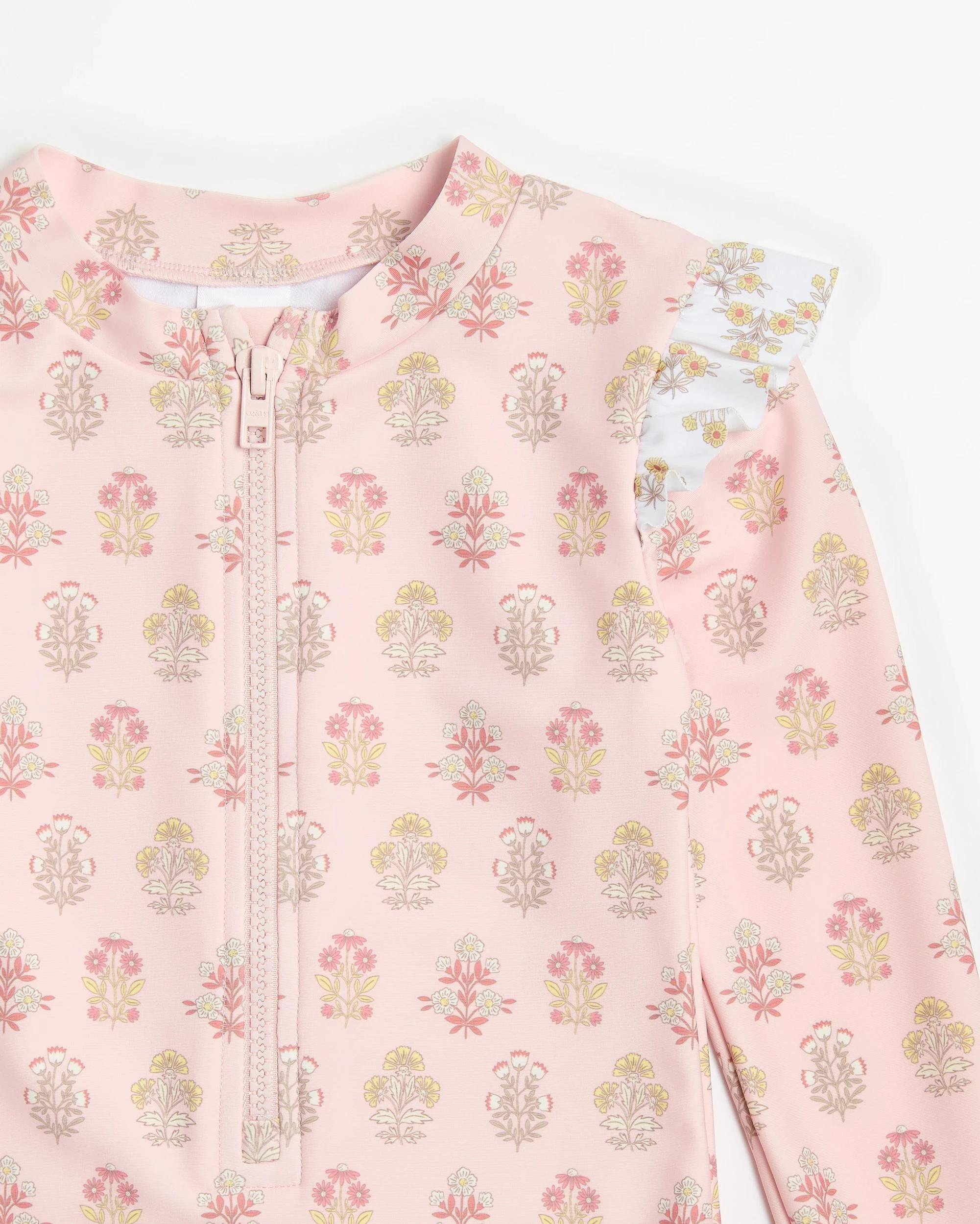 2 Target Print One Piece Swim Suit PINK FLORAL, 2 of 3