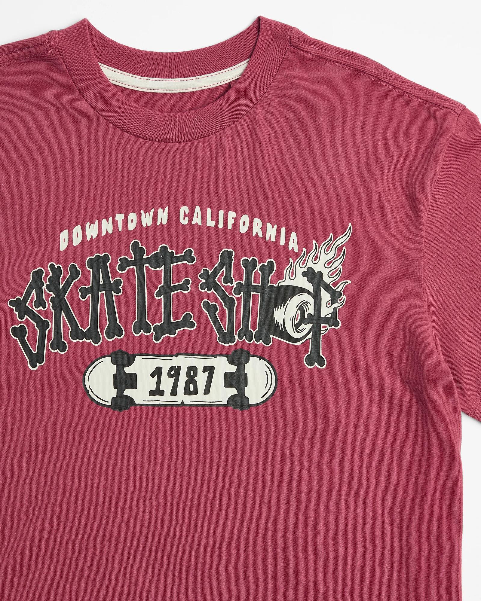 2 Target Australian Cotton Loose Fit Print T-shirt MAROON SKATE, 2 of 3