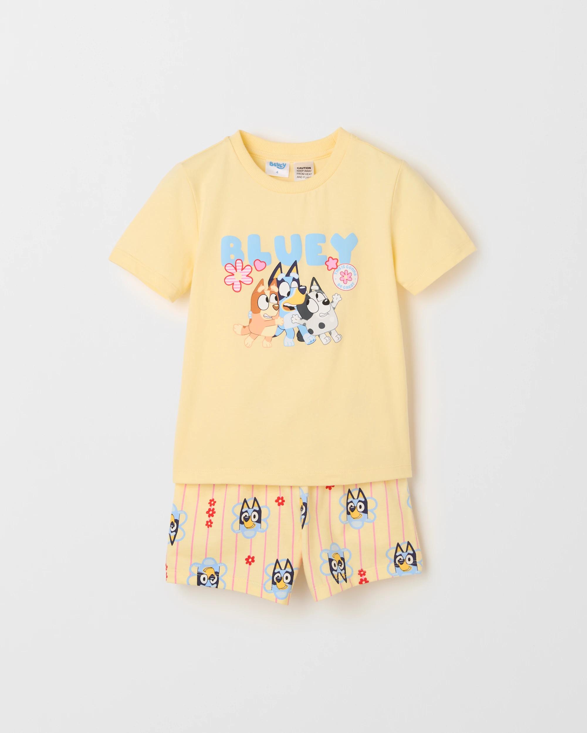 3 Licensed Bluey Australian Cotton Younger Girls Pyjama Set BLUEY YELLOW, 3 of 4