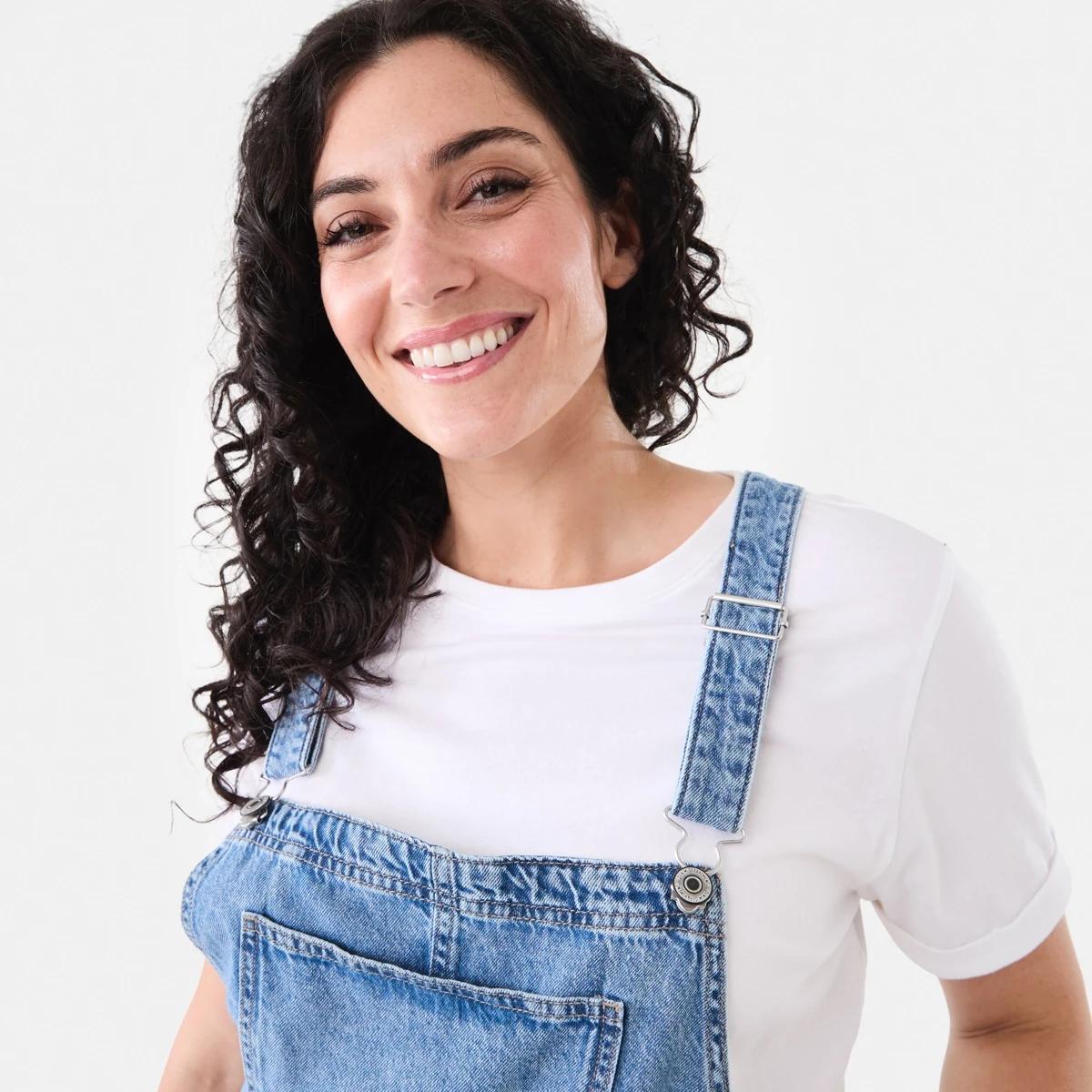 5 Sleeveless Cargo Dungarees Mid Wash, 5 of 9
