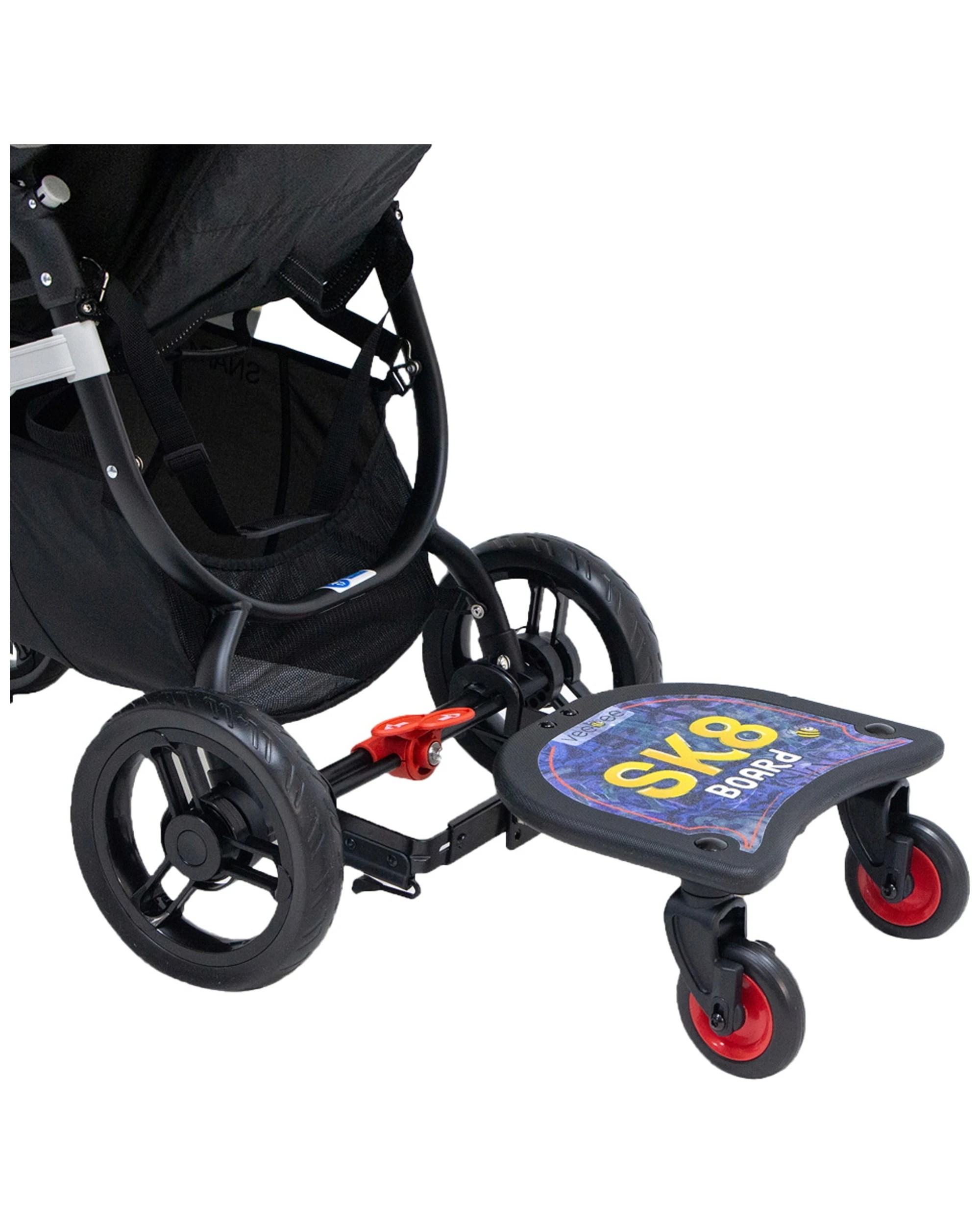 1 Vee Bee Sk8 Board Universal Stroller Ride-on Stand Toddler Accessory 15 Months Plus
 - Black, 1 of 7