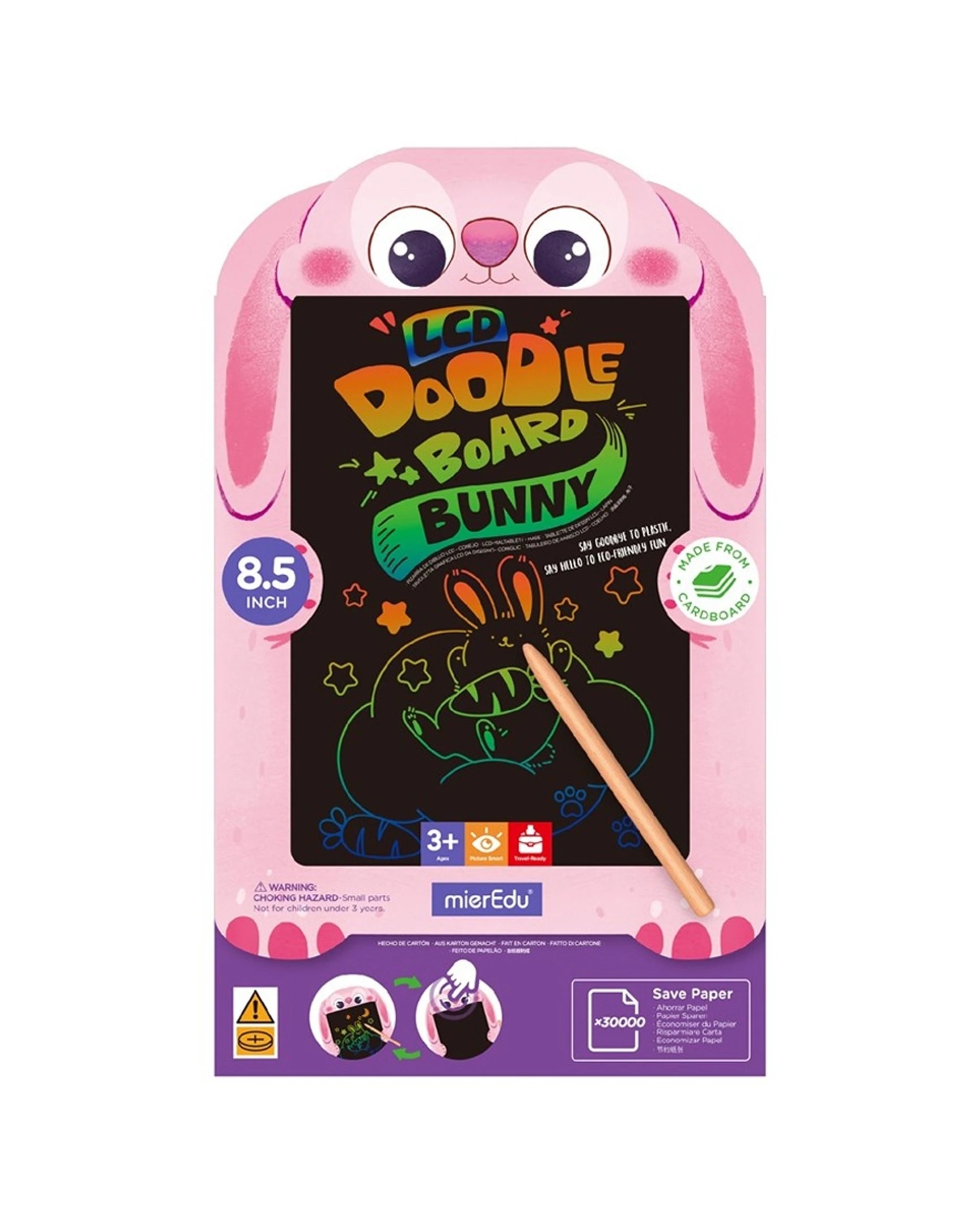 1 Mieredu Lcd Doodle Board Bunny Kids Creative Tablet Eco Friendly, 1 of 2
