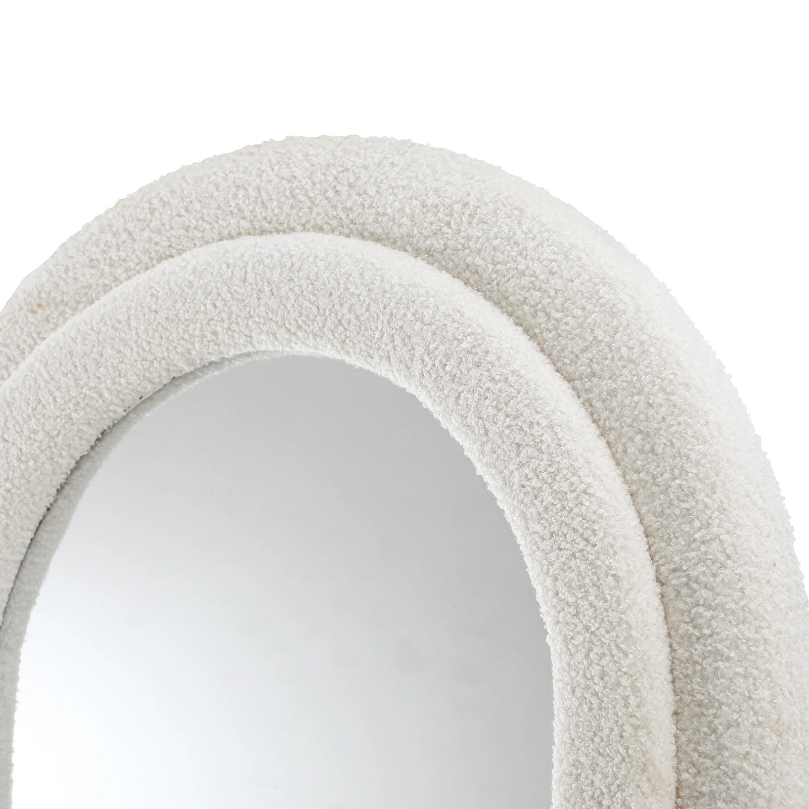 7 Oikiture 1.6m Full Length Mirror Boucle Frame Floor Mirrors Dressing Bedroom
 - White, 7 of 9