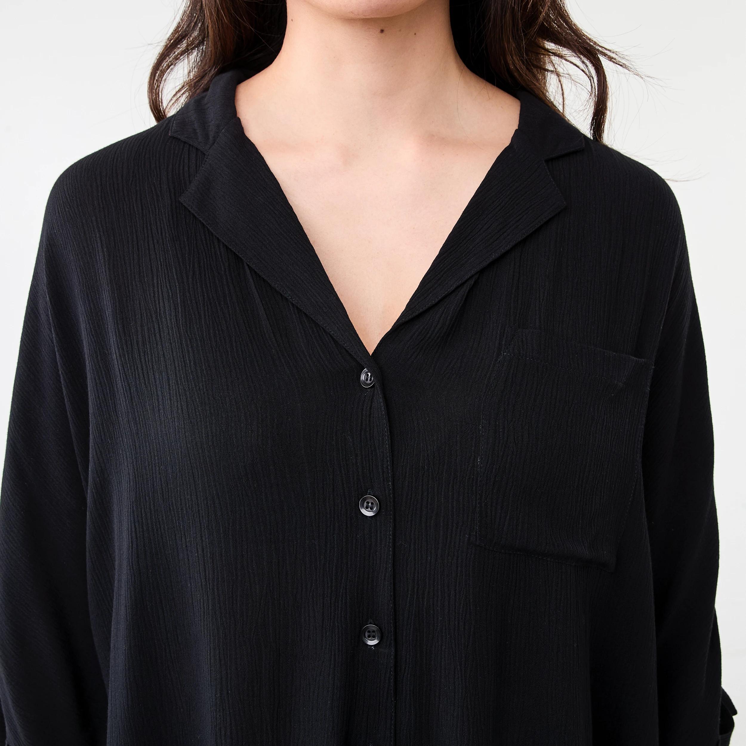 4 Short Dolman Sleeve Shirt Black, 4 of 7