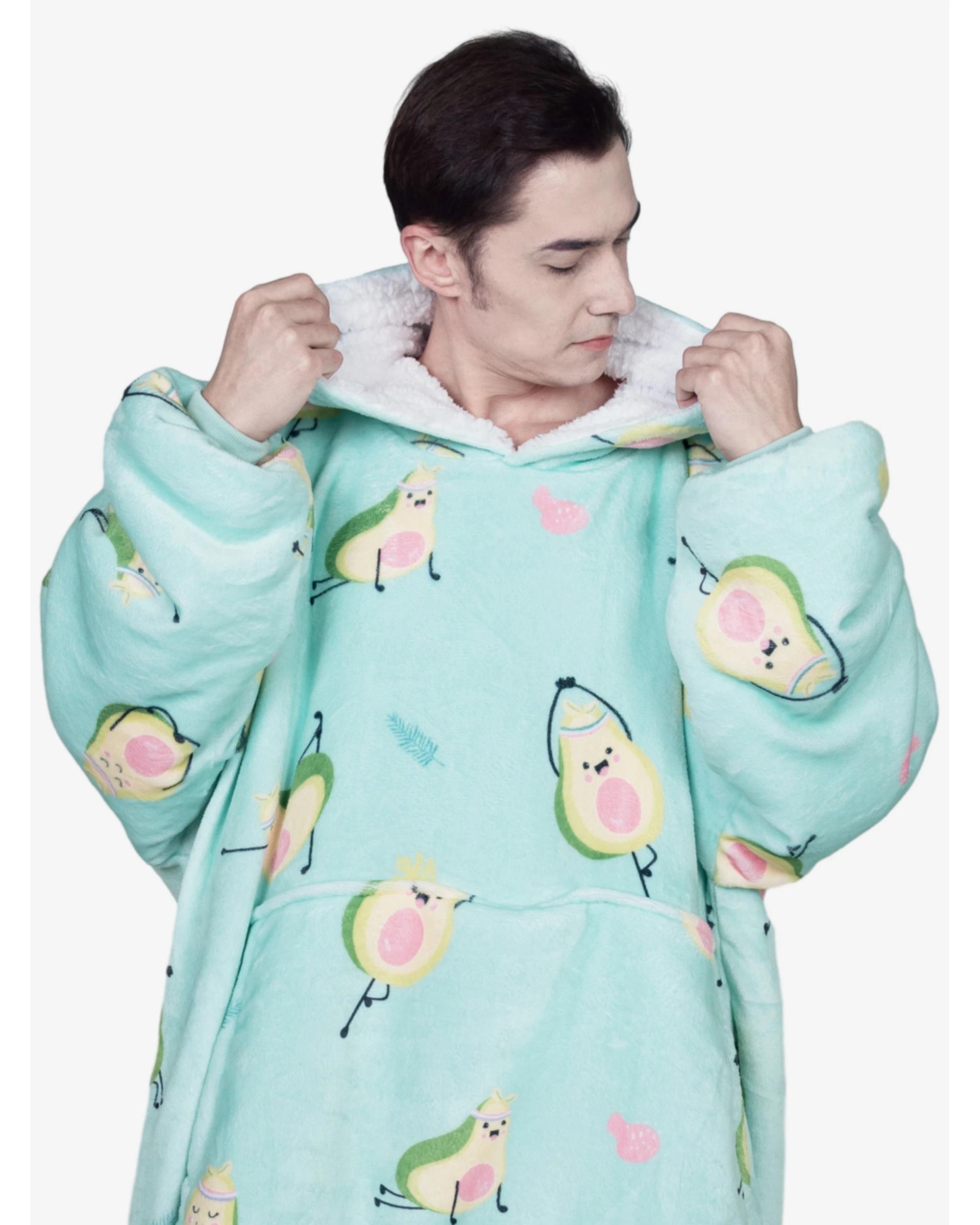 5 Advwin Winter Wearable Blanket Hoodie Adult Pink Point YOGA AVOCADO, 5 of 5