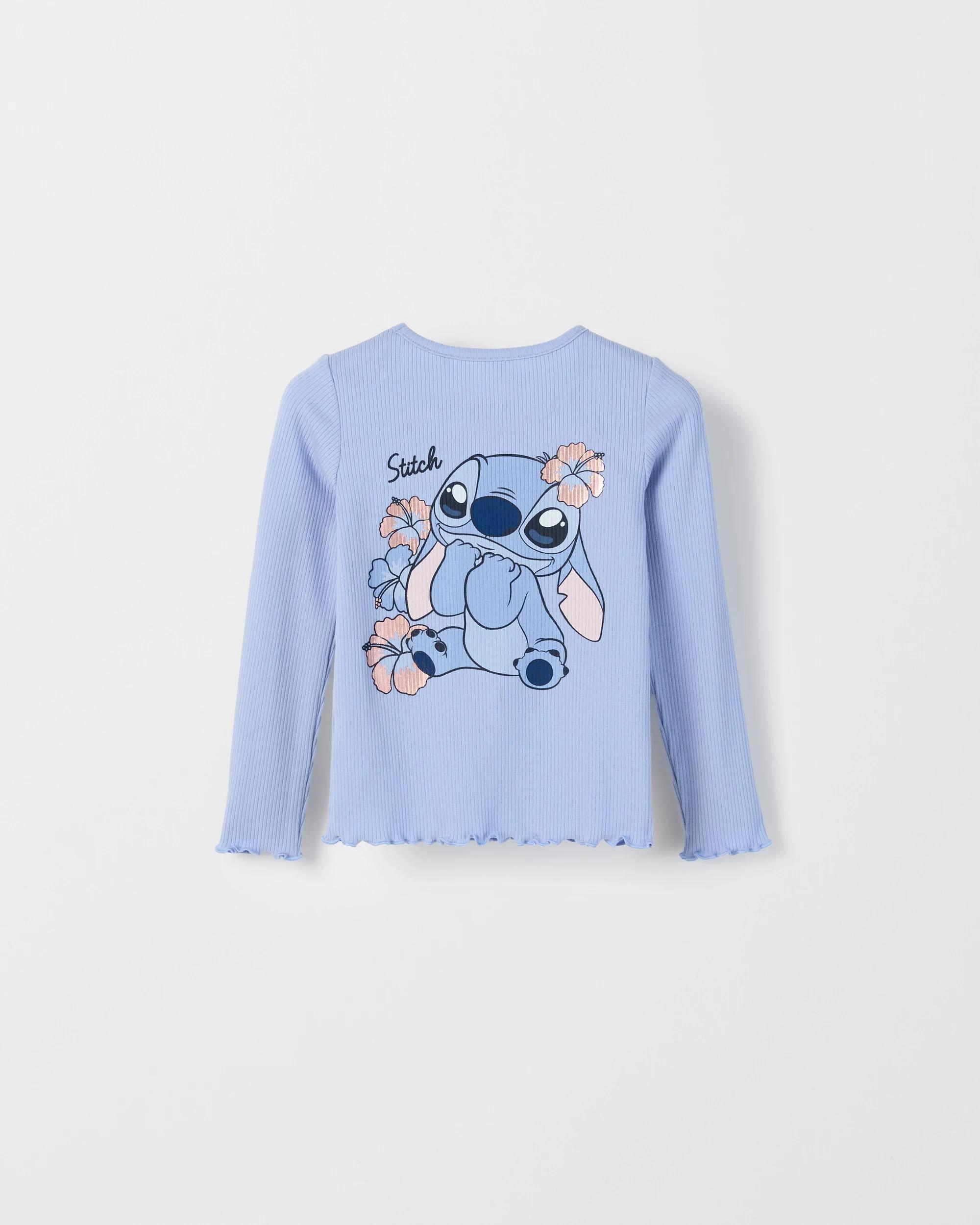 3 Disney Lilo & Stitch Australian Cotton Long Sleeve Rib Top BLUE, 3 of 3