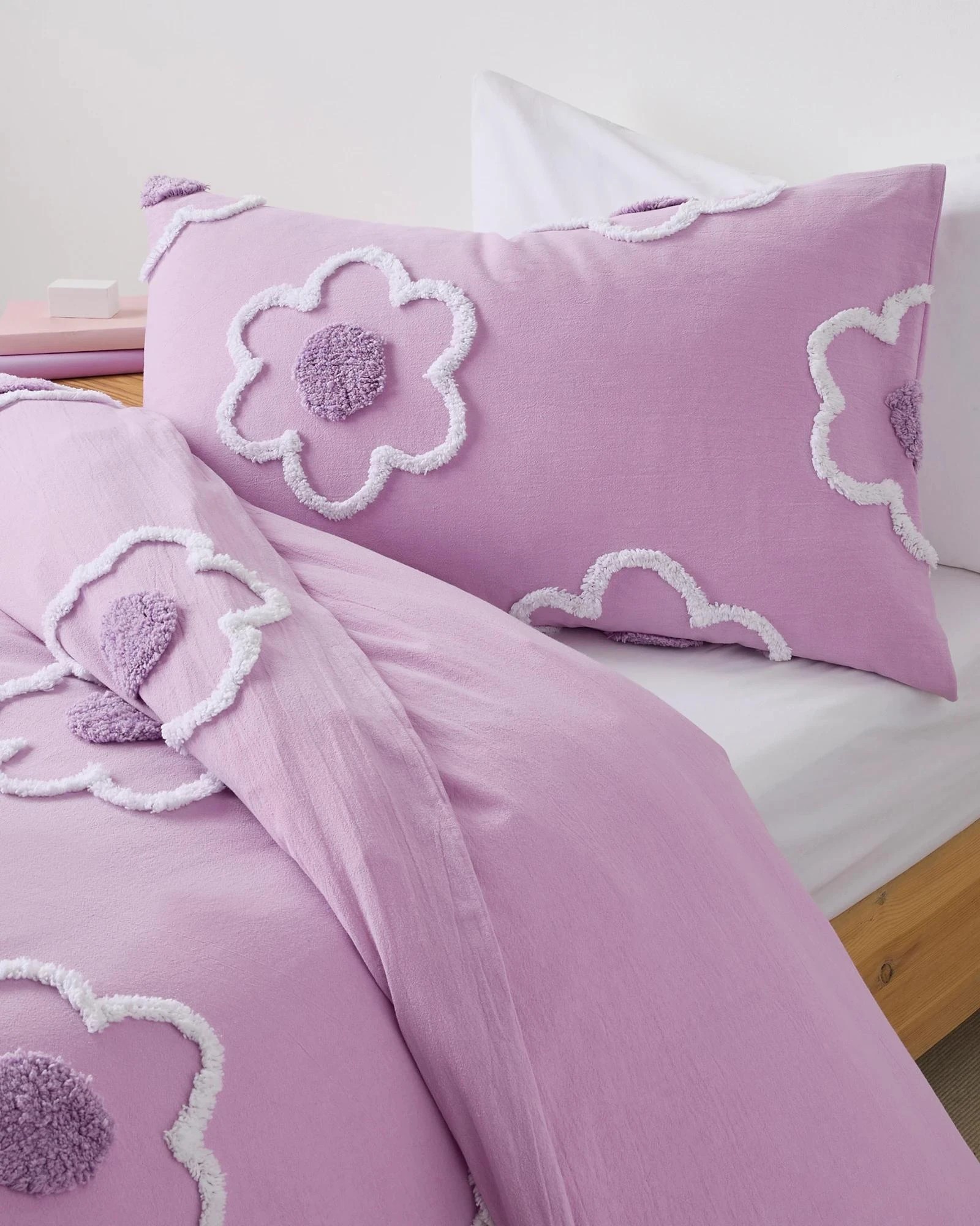 2 Target Indi Floral Tufted Quilt Cover Set - Single Bed - Purple, 2 of 3