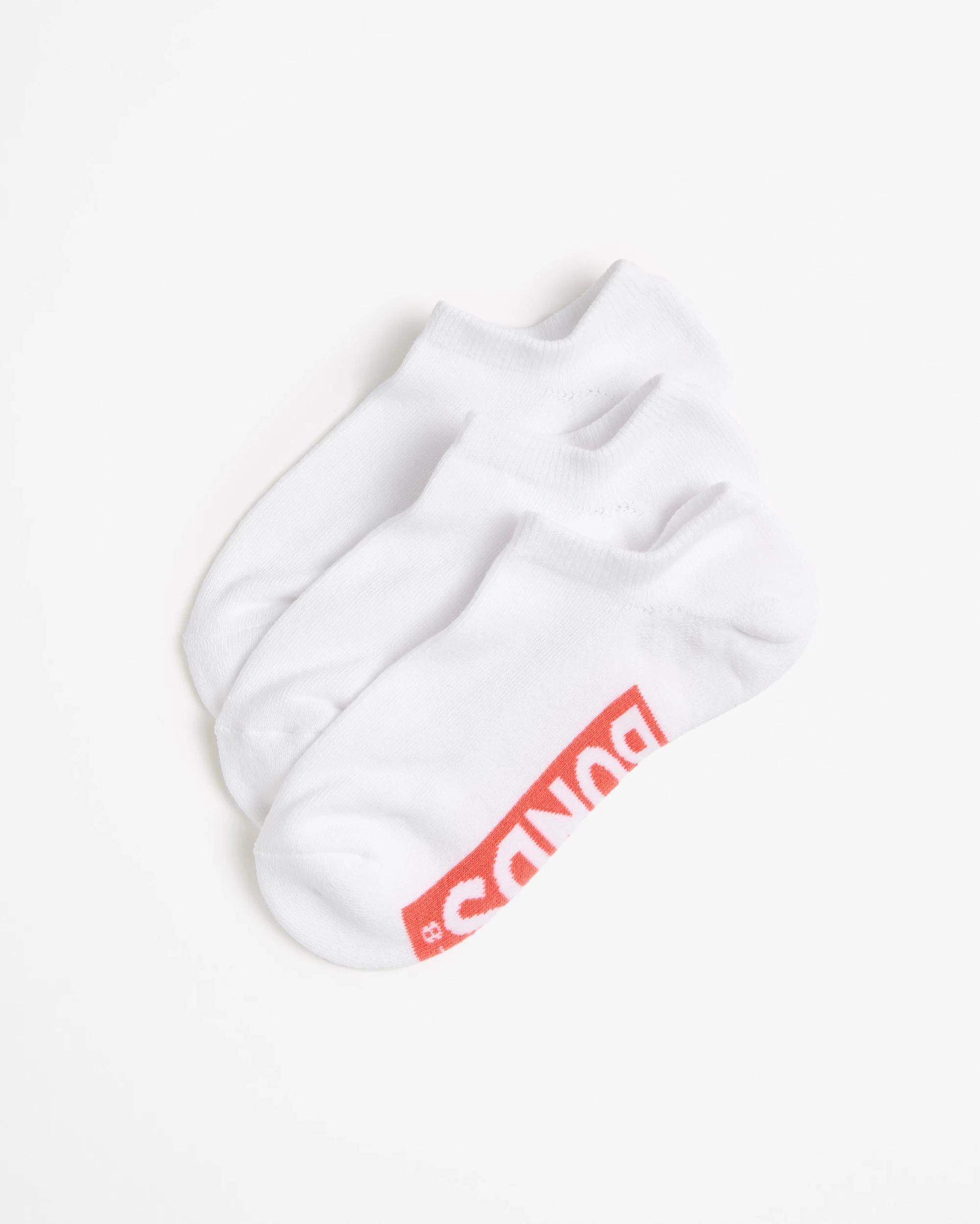 1 Women's Cotton Blend Logo Cushioned No Show Socks 3 Pack - Bonds WHITE, 1 of 3