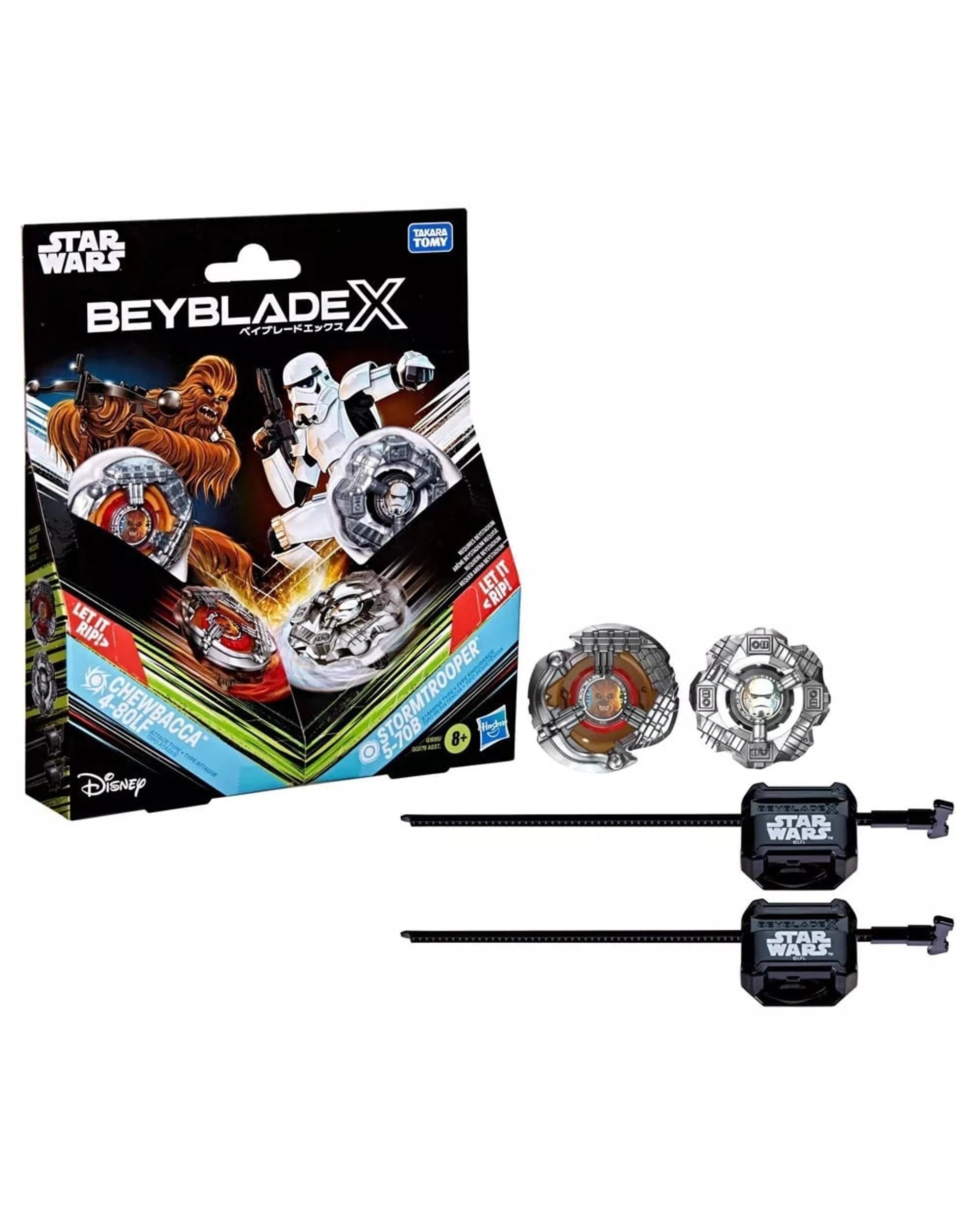 1 Beyblade X Star Wars Chewbacca 4-80LF Vs Stormtrooper 5-70B Multipack Set, 1 of 5