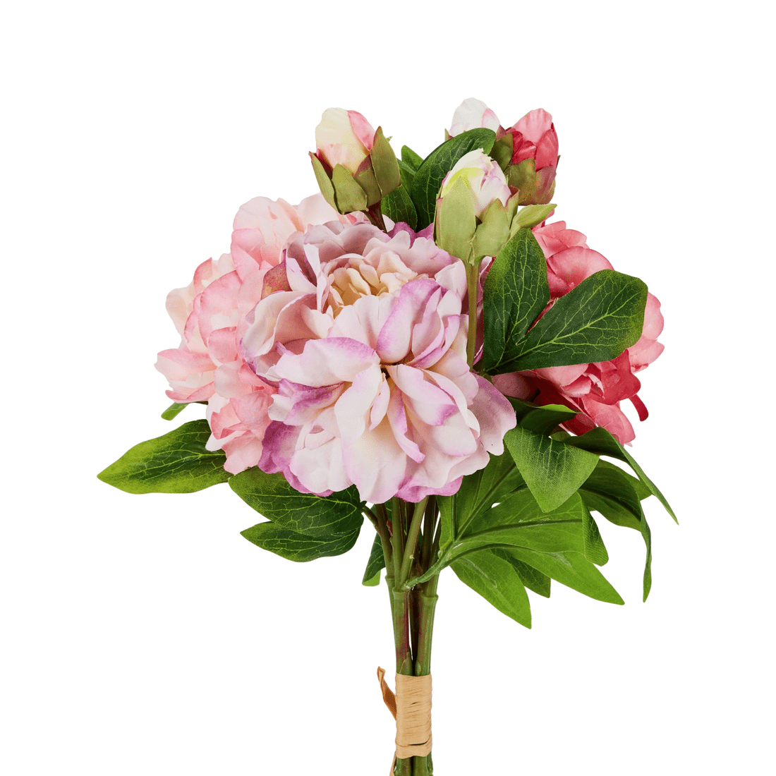 3 Artificial Red and Pink Peony Bunch, 3 of 4