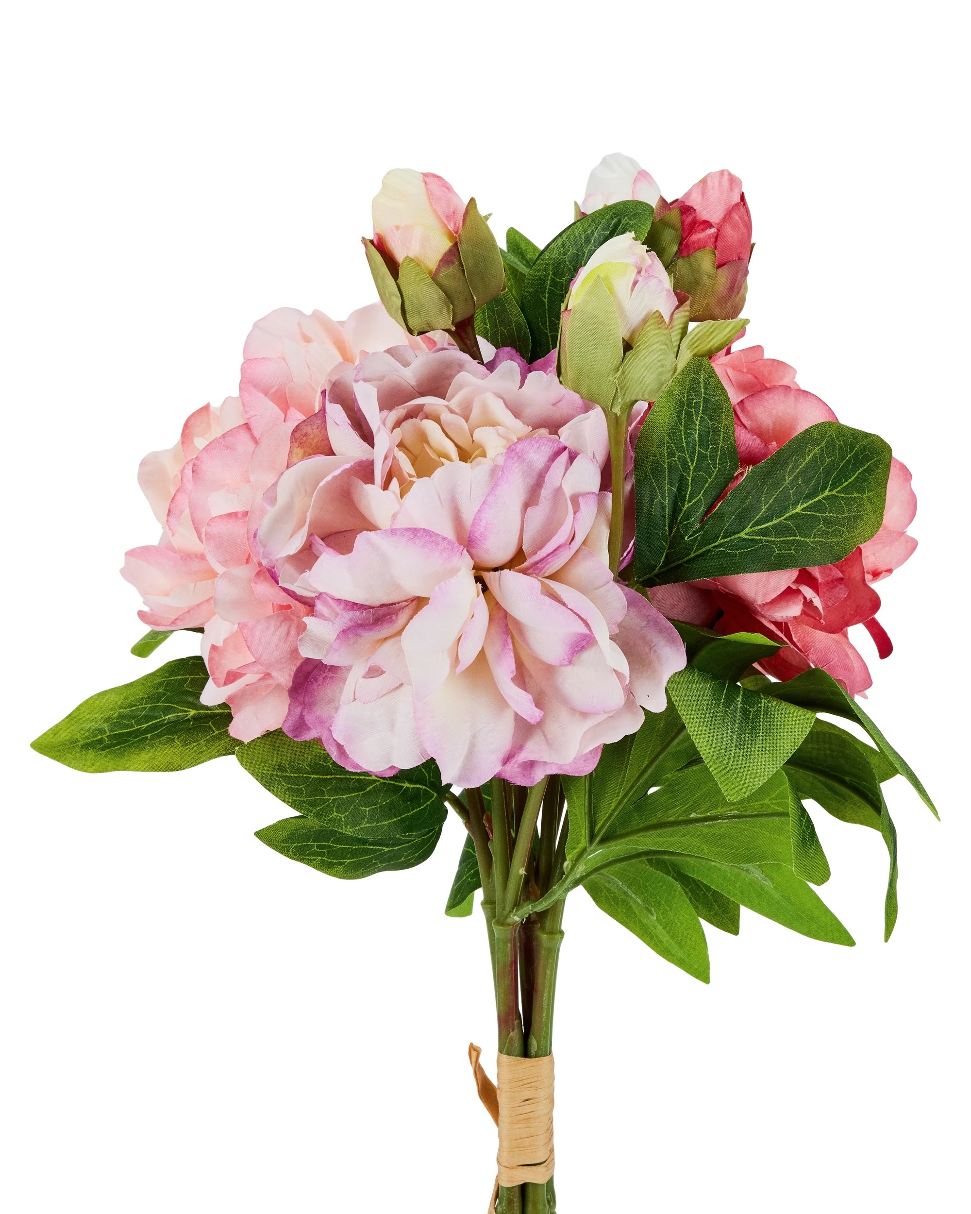 3 Artificial Red and Pink Peony Bunch, 3 of 4