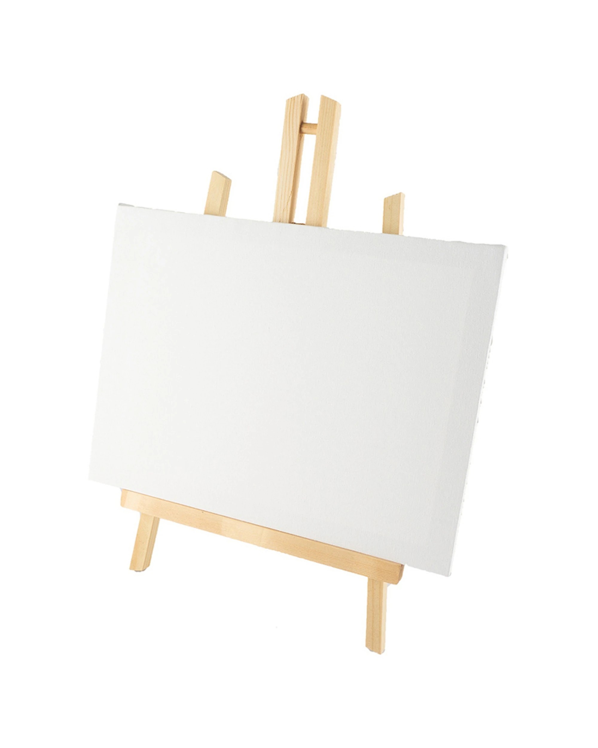 2 Art Boxd 12PK 7cm Small Stretched Canvas 280gsm With Wooden Easel - Natural, 2 of 2
