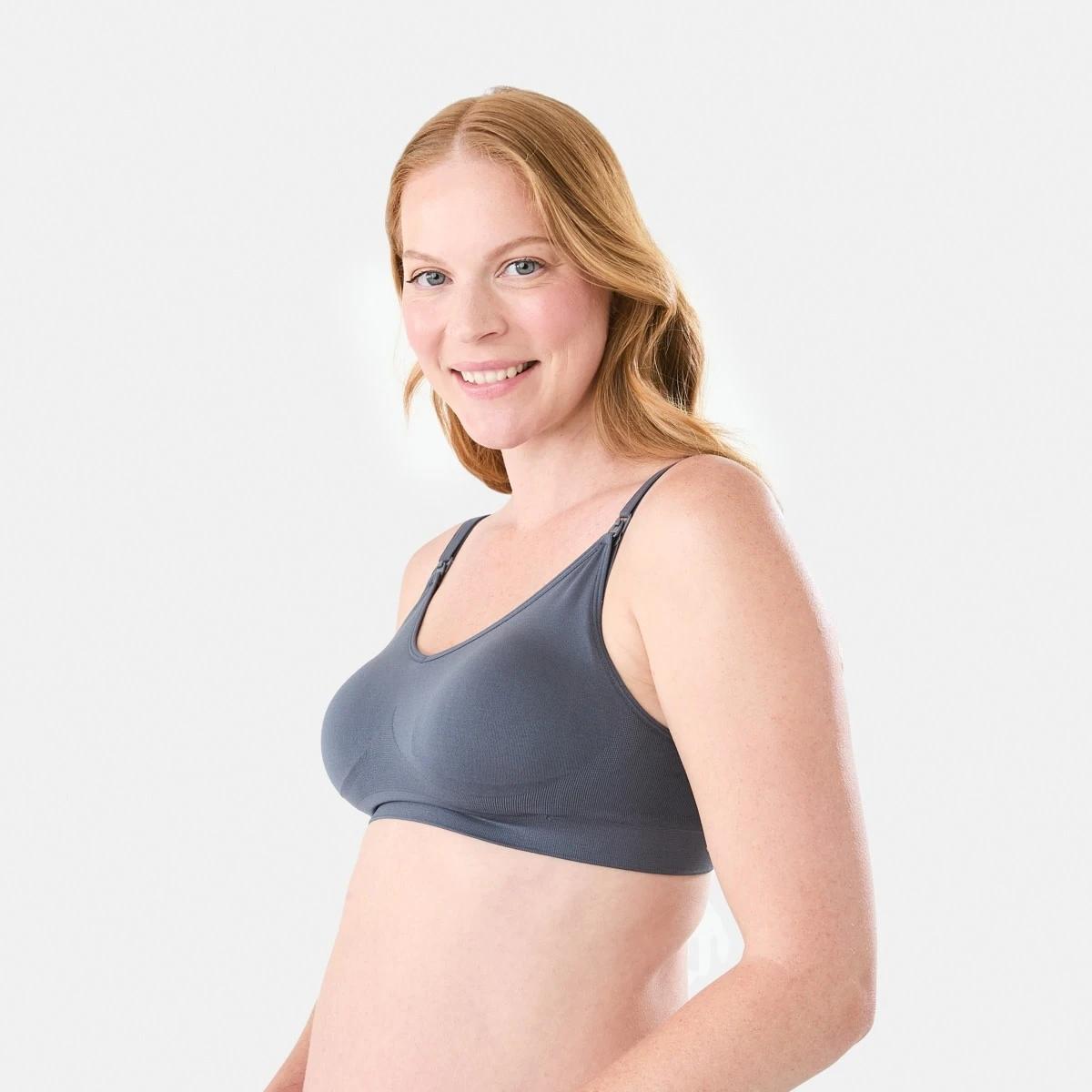 5 2 Pack Maternity Wirefree Seamfree Crop OYSTER PINK, OMBRE BLUE, 5 of 9