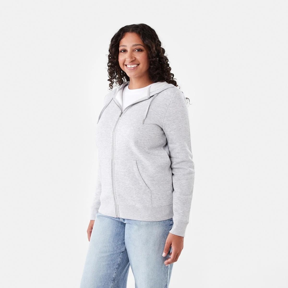 3 Long Sleeve Zip Through Hoodie Slvr Marle, 3 of 7