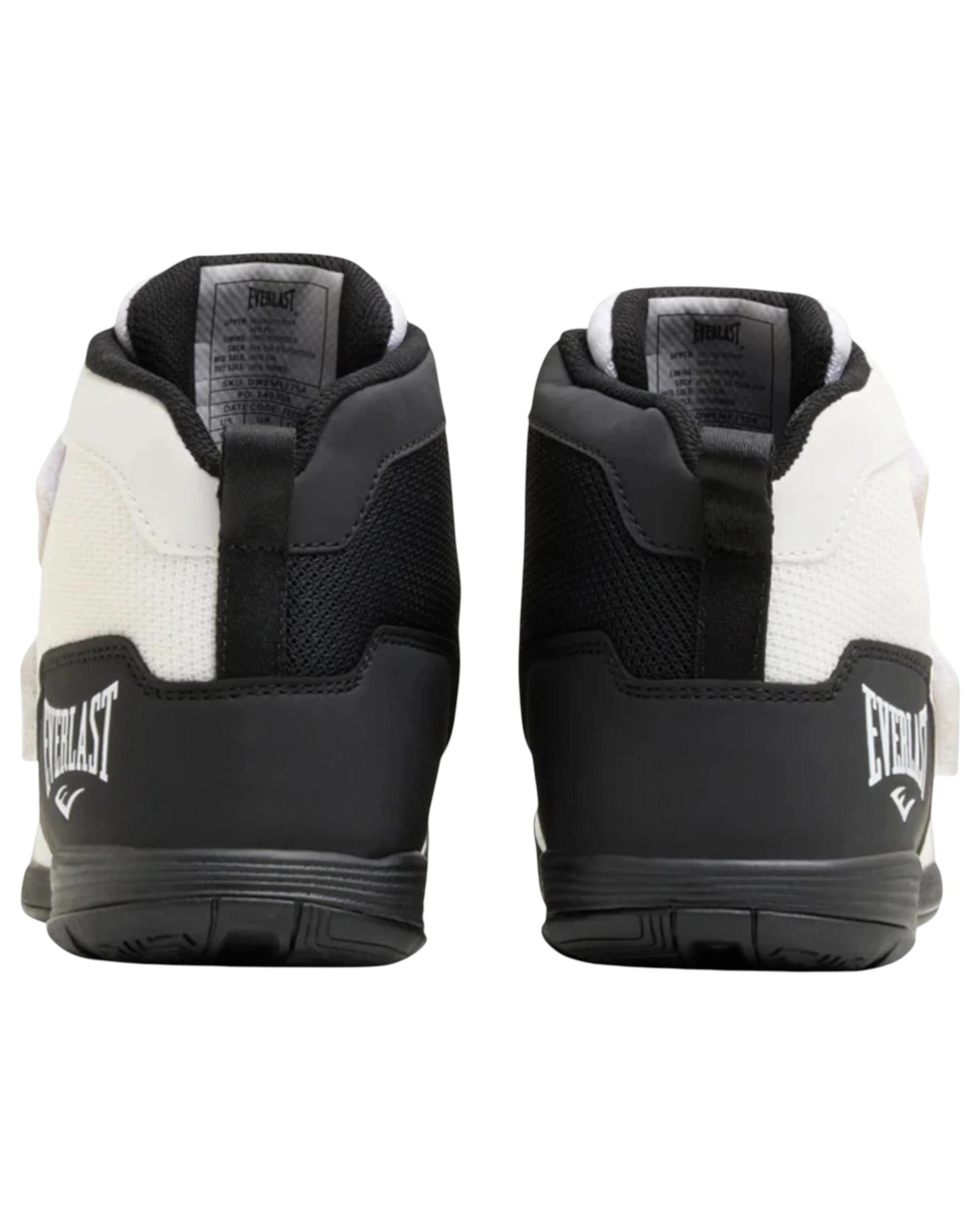 5 Everlast Mens Powerlock X-Trainer White/ Black Gym Training Boots Boxing Shoes White/black, 5 of 8