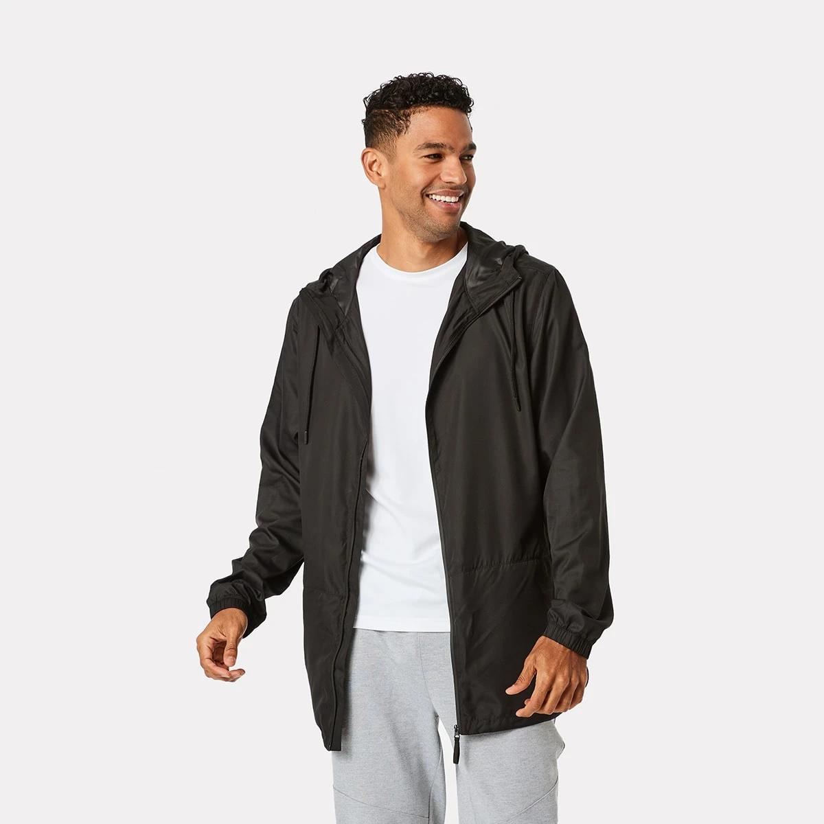 7 Active Unisex Packable Rain Jacket BLACK, 7 of 10