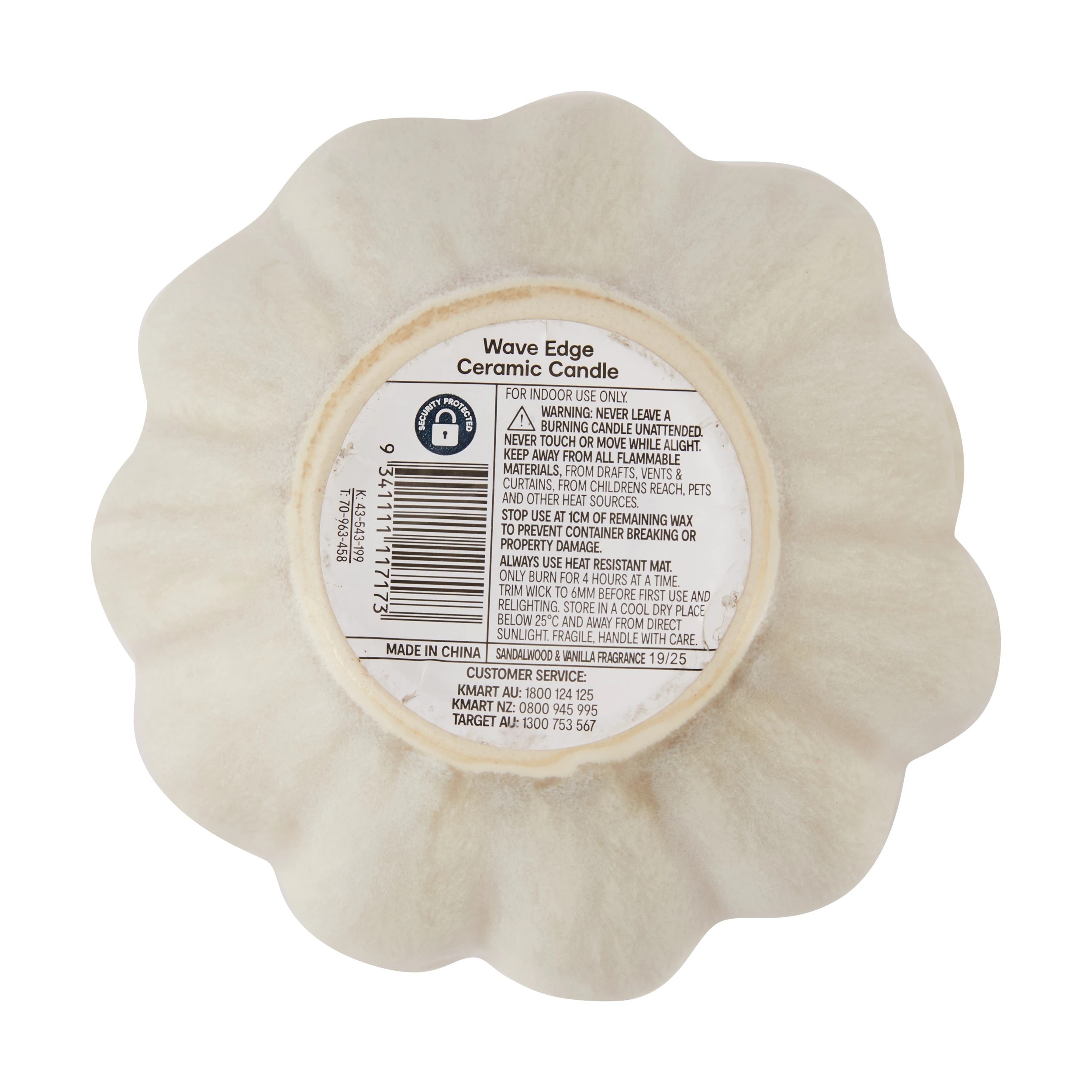 4 Wave Edge Ceramic Candle, 4 of 4