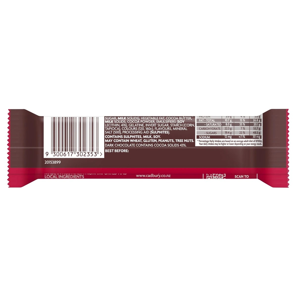 2 Cadbury Cherry Ripe Double Dipped Bar 40g, 2 of 2