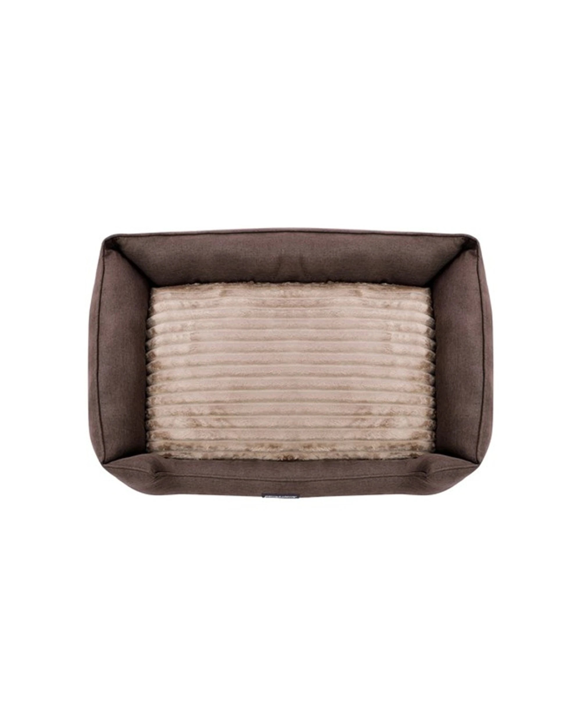 3 Paws And Claws Pia Ribbed Chinchilla Pet Bed Large Size Ultra Soft 80x60x20cm - Brown, 3 of 4