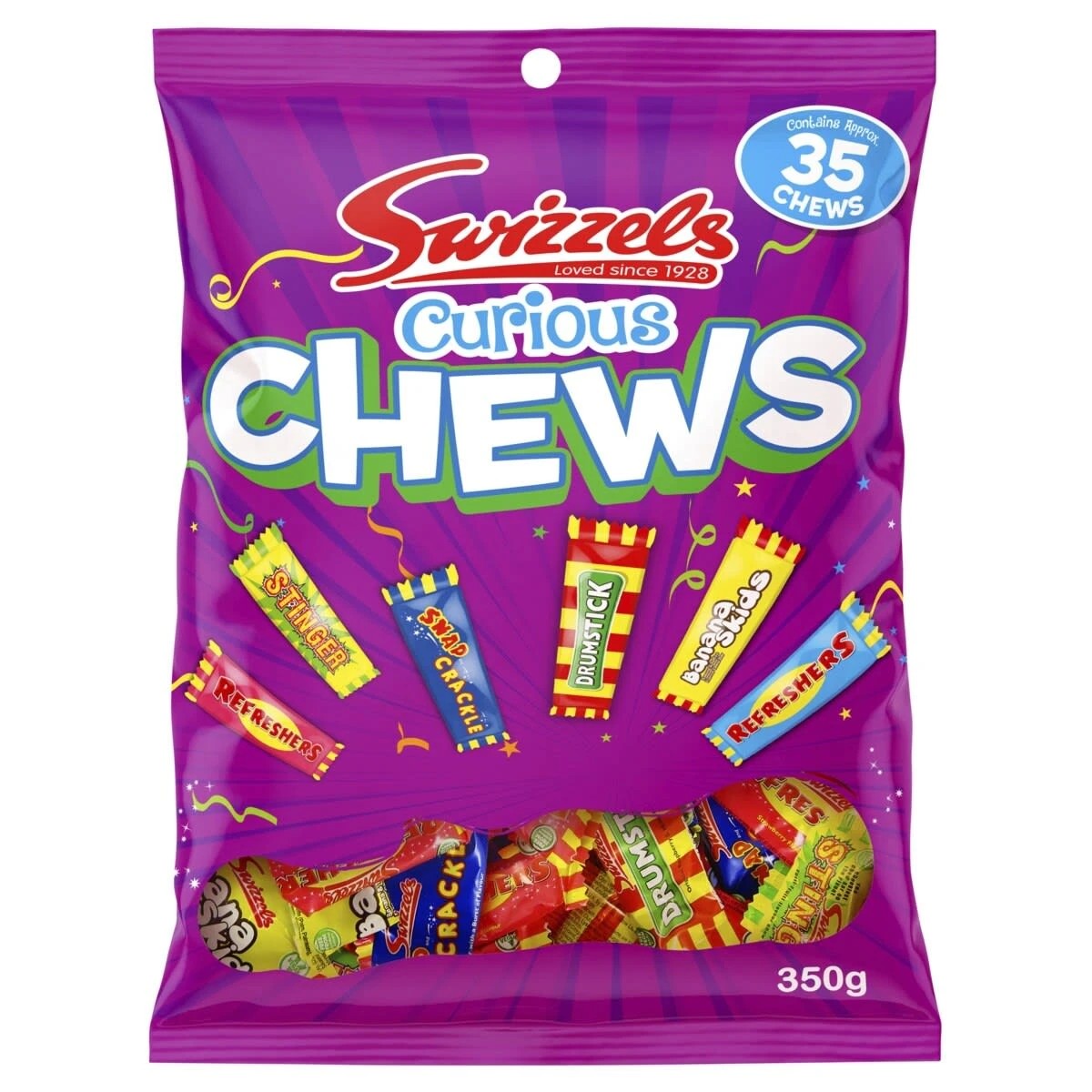 1 35 Piece Swizzels Curious Chews 350g, 1 of 3