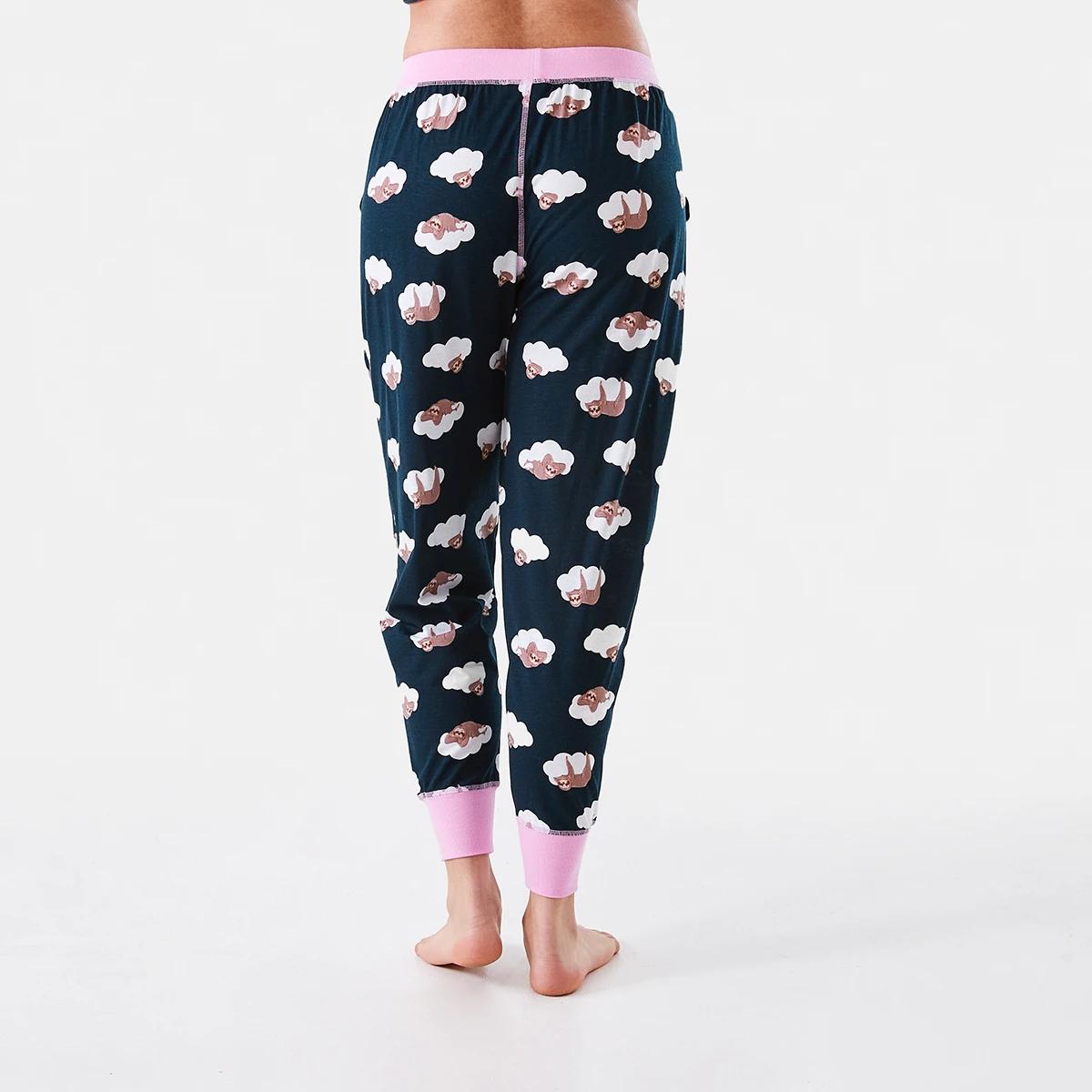 3 Cuffed Printed Pants Slep Sloth, 3 of 6