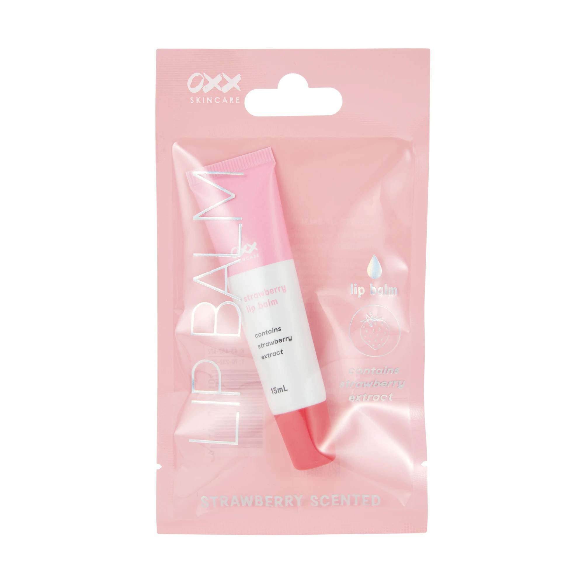 1 OXX Skincare Lip Balm 15ml - Strawberry Scented, 1 of 5
