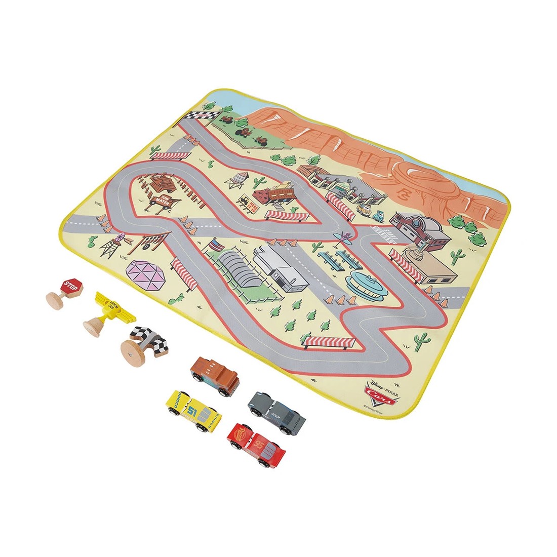 3 8 Piece Disney Pixar Cars Wooden Playmat Set, 3 of 10