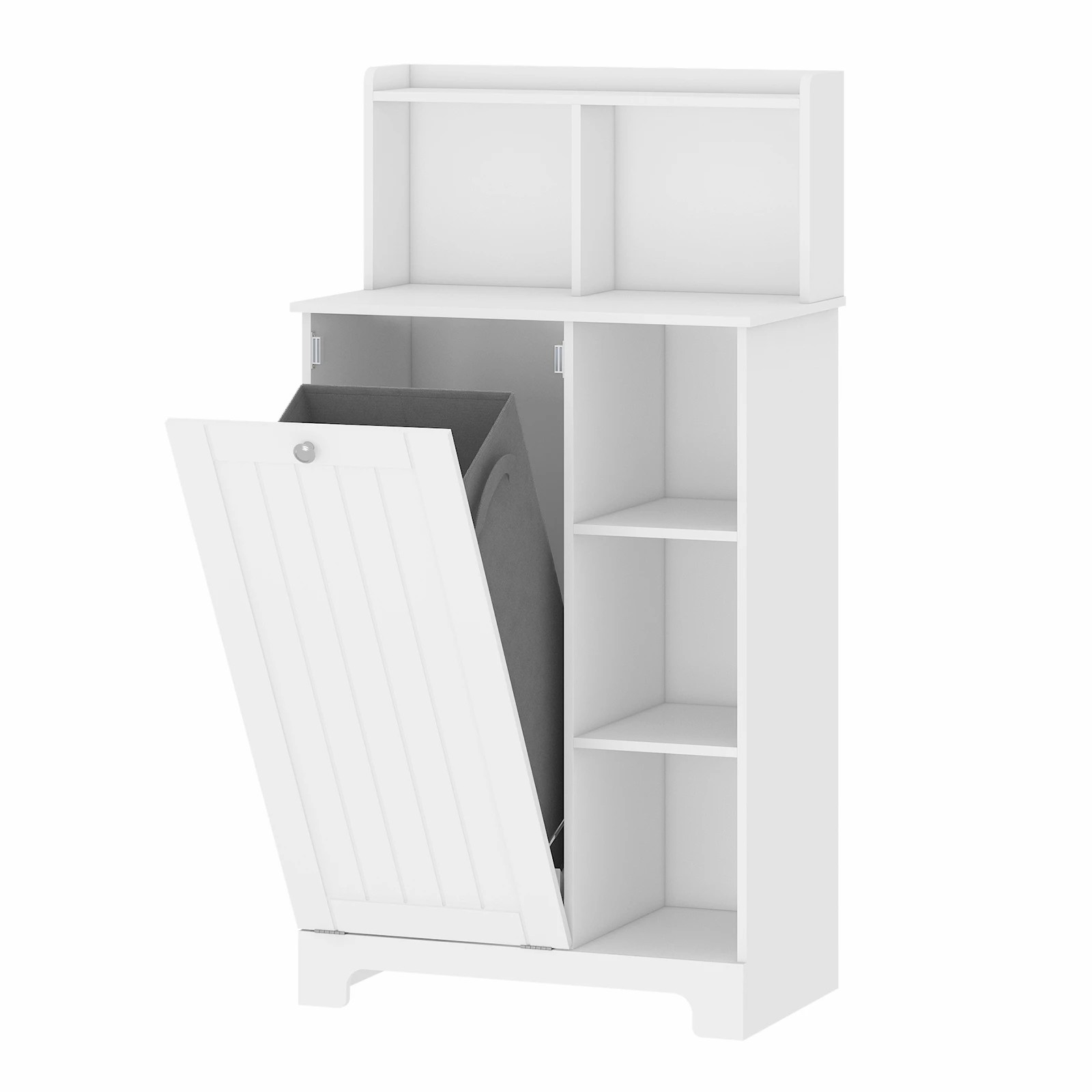 3 Advwin Tilt-Out Laundry Hamper Cabinet w/ Removable Laundry Basket & Shelf Bathroom Storage Cabinet, 3 of 7