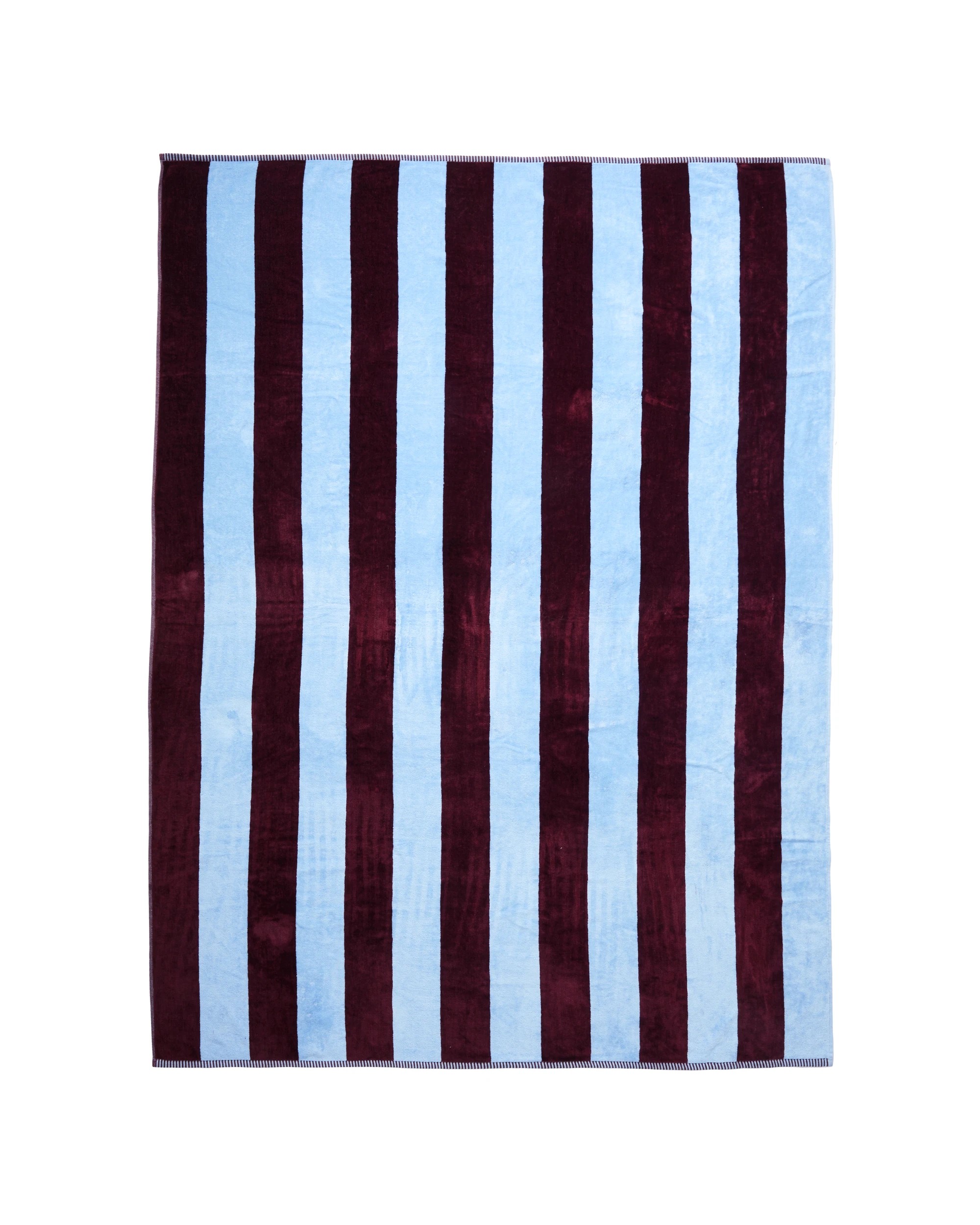 1 Cotton Striped Beach Blanket - Blue, 1 of 6