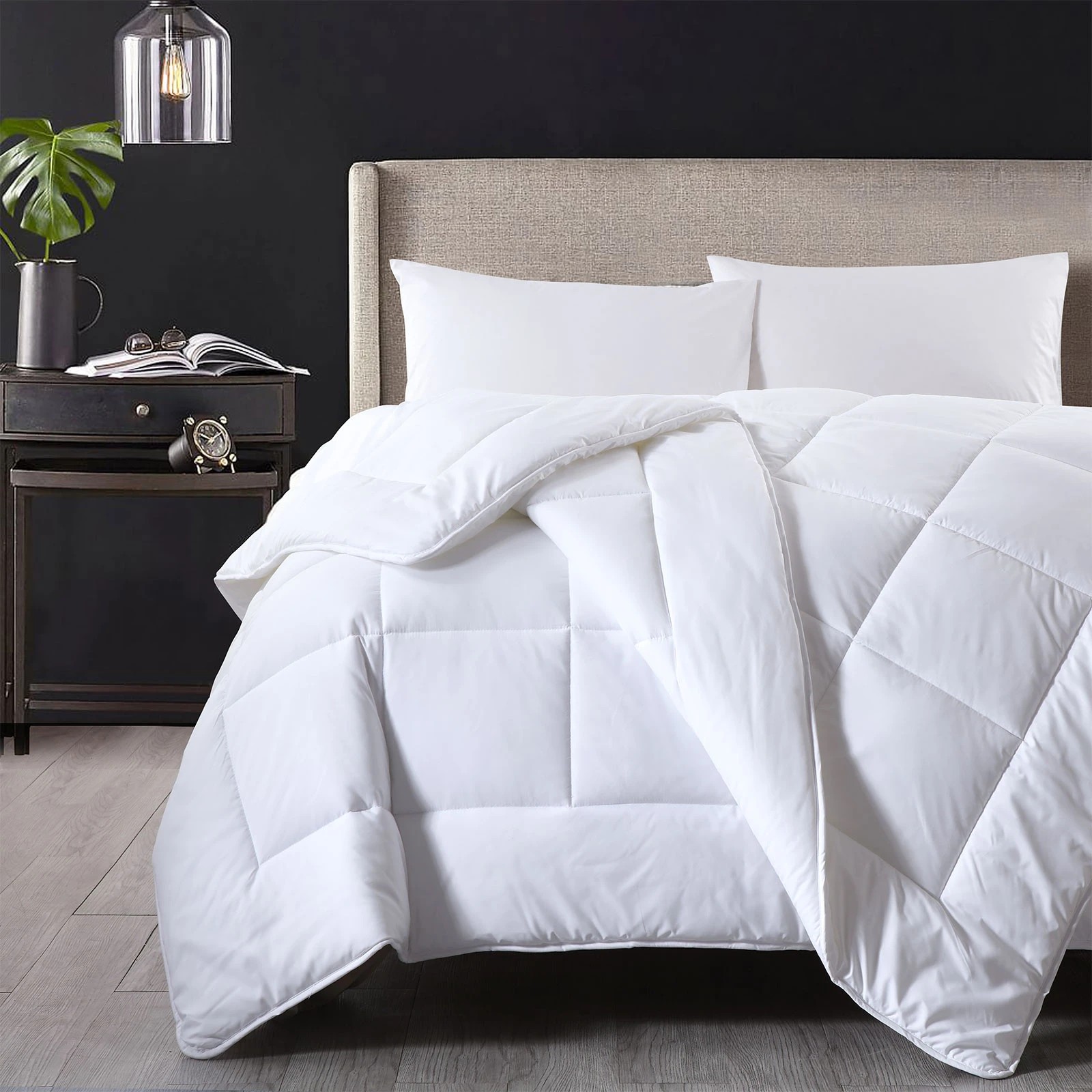 6 Royal Comfort 260GSM Deluxe Eco-Silk Touch Quilt 100% Microfibre Cover - Super King Bed - White, 6 of 7