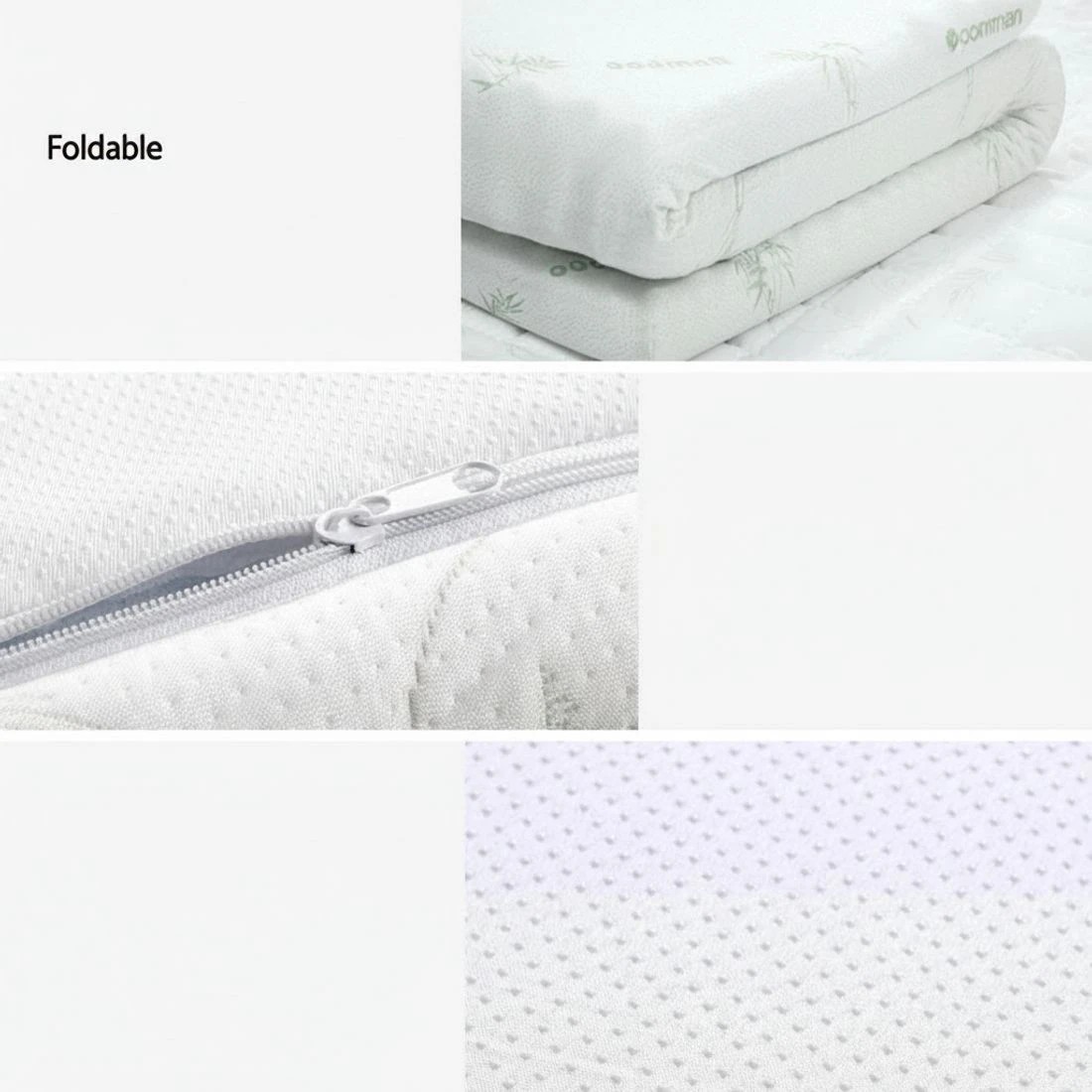 6 Giselle Bedding Memory Foam Mattress Topper Cool Gel 10cm Double - Double Bed - Blue, 6 of 7