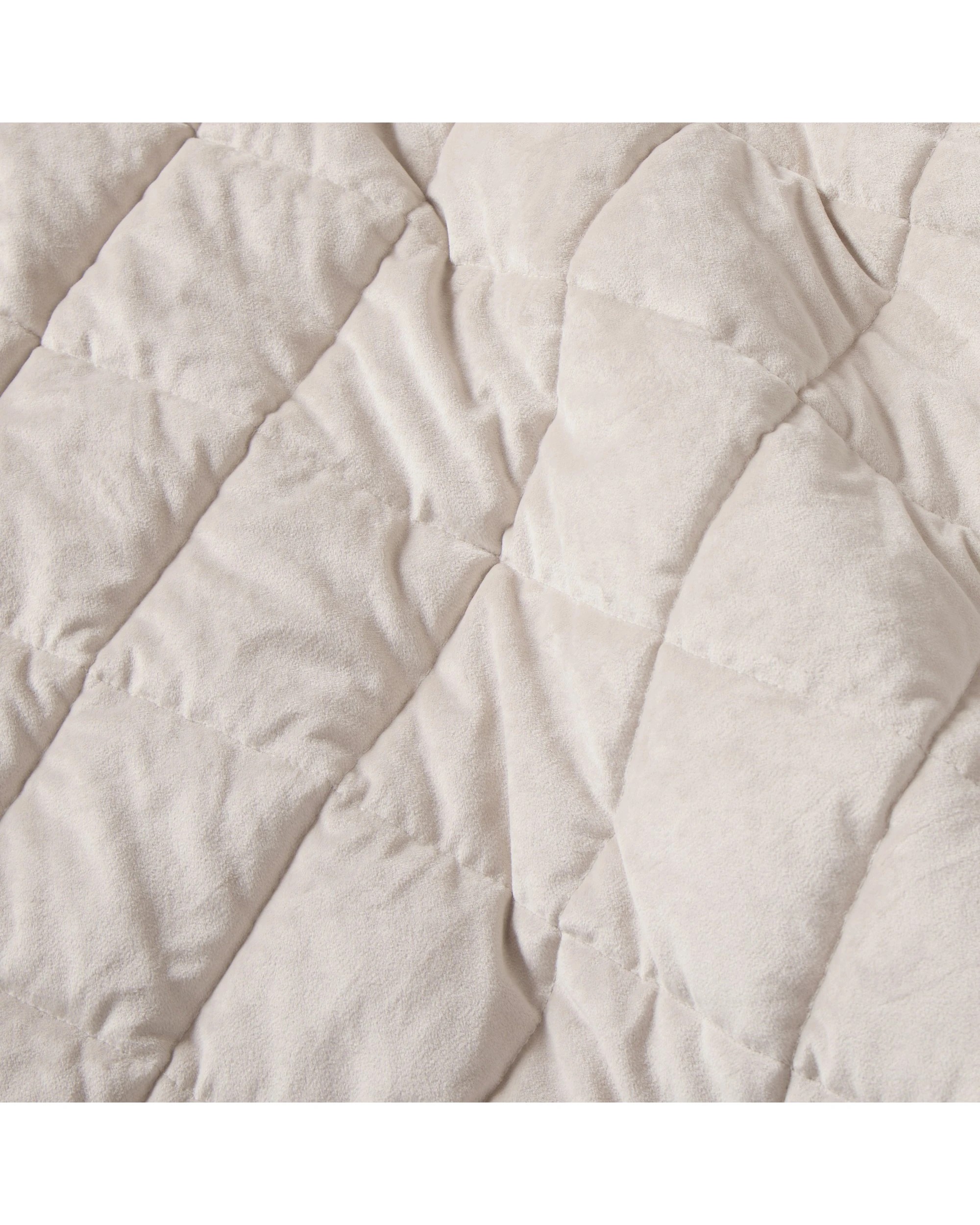 4 Dreamaker Haven Quilted Velvet Heated Throw 130x160cm - Stone, 4 of 8