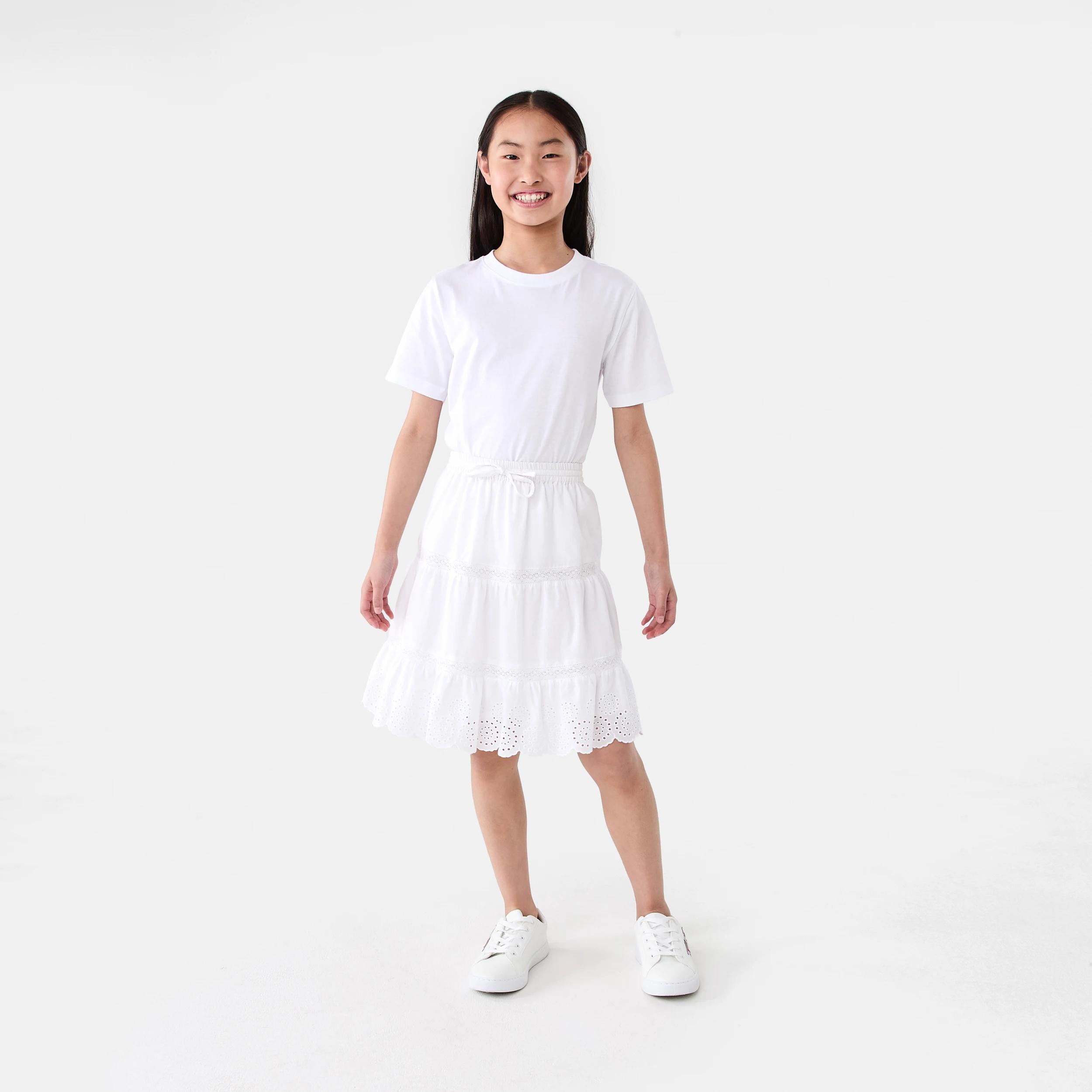5 Woven Tiered Skirt White, 5 of 6