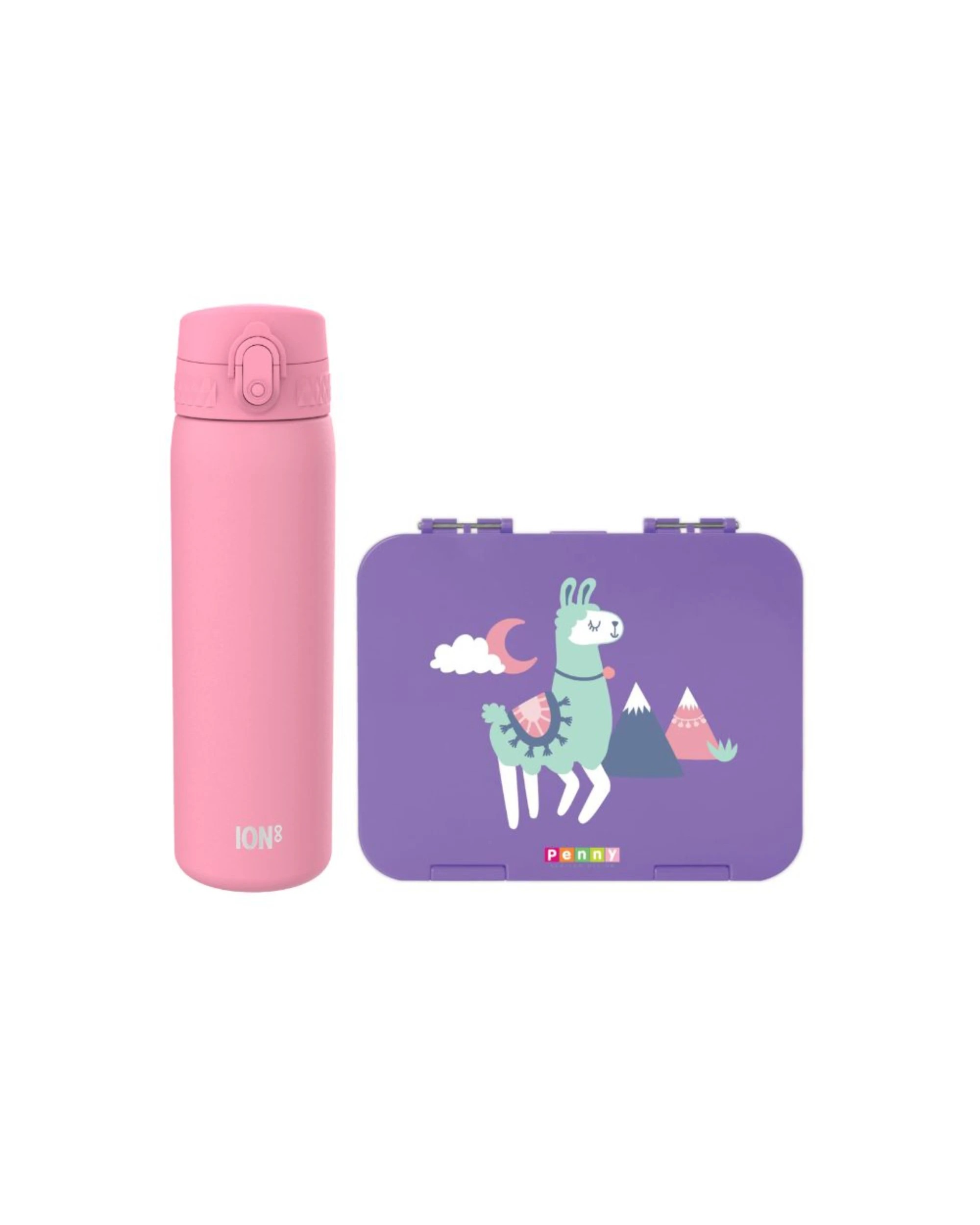 1 Penny Scallan Large Bento Box + Bonus ION8 Bottle  - Loopy Llama - Multi, 1 of 1