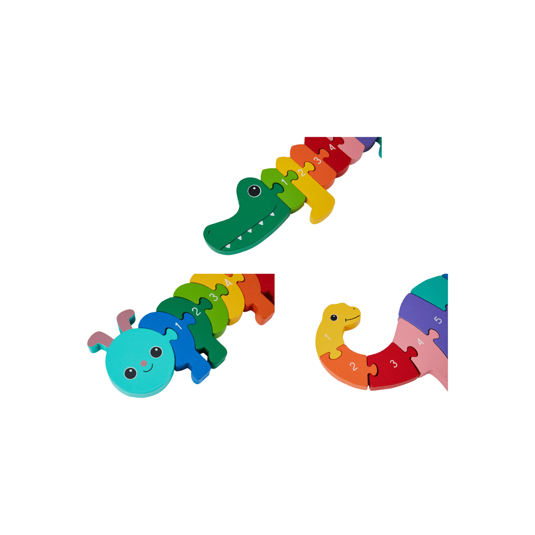 5 Wooden Counting Rainbow Animal - Assorted, 5 of 8