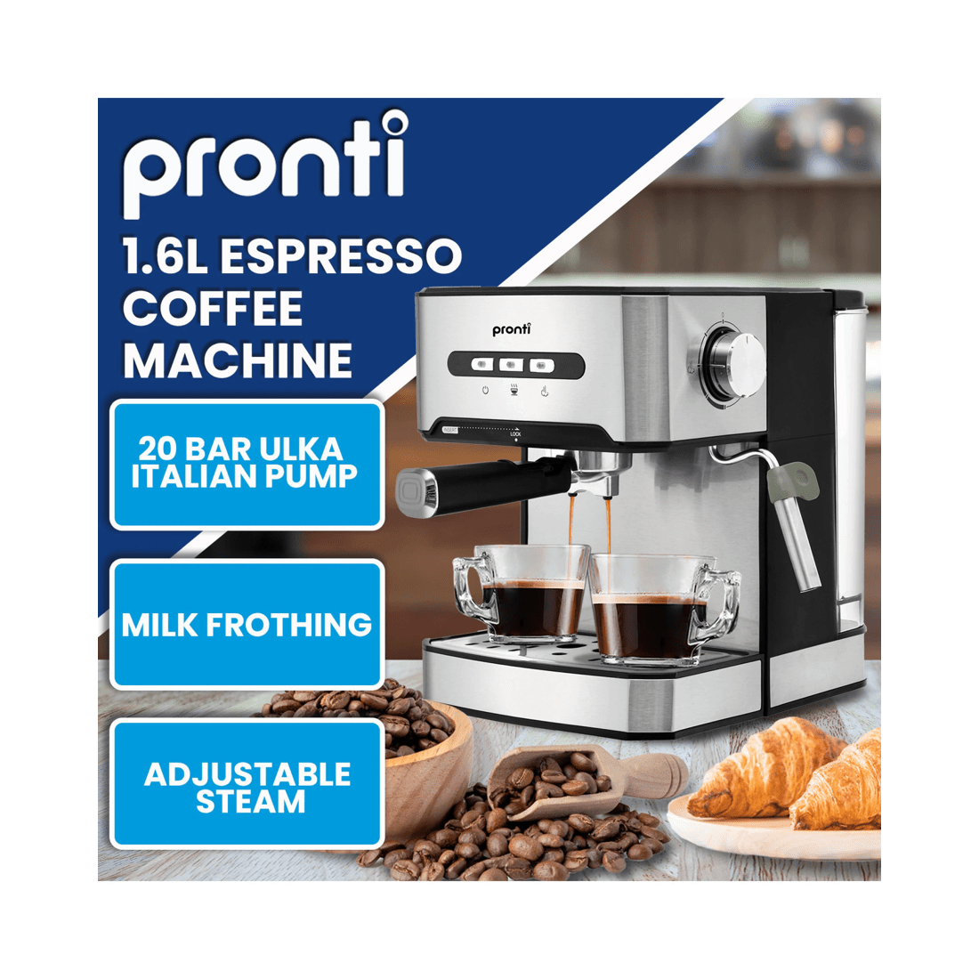 2 Pronti Toaster, Kettle And Coffee Machine Breakfast Set - White, 2 of 10