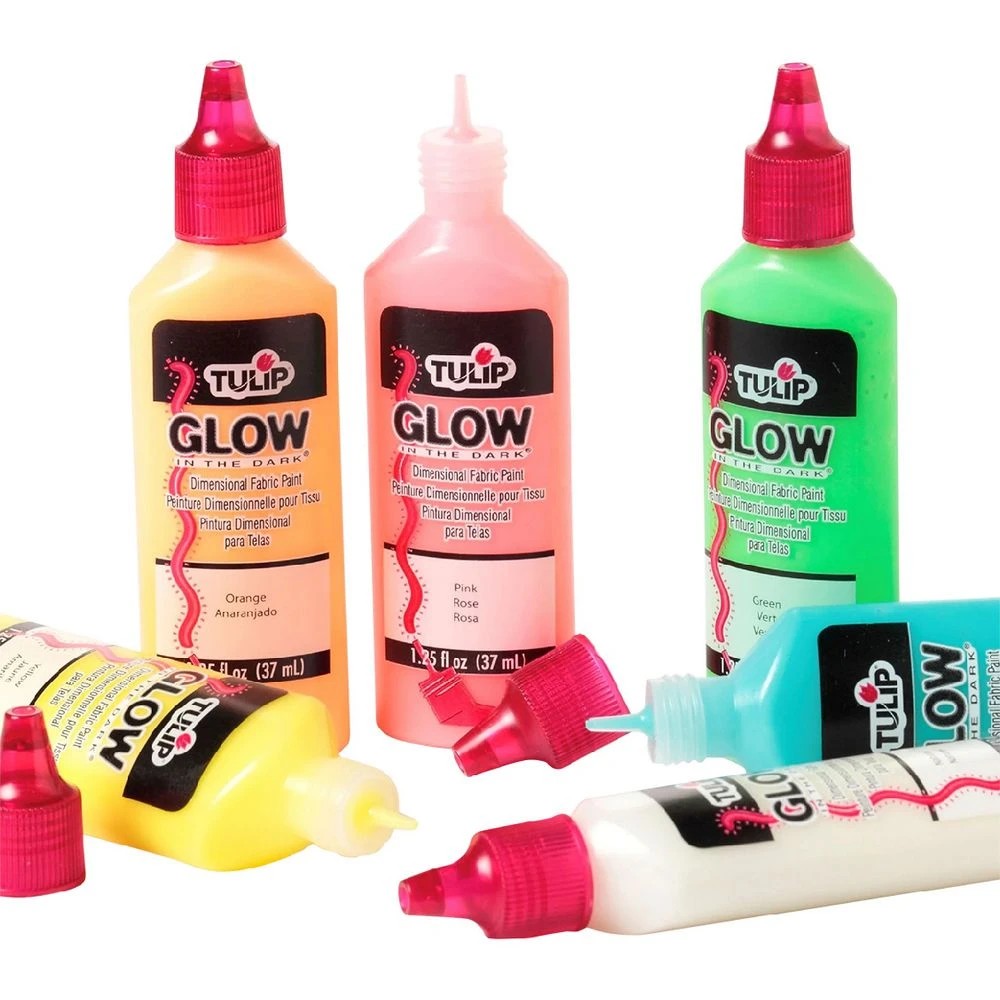 2 Tulip Dimensional Fabric Paint Glow 6 Pack, 2 of 9