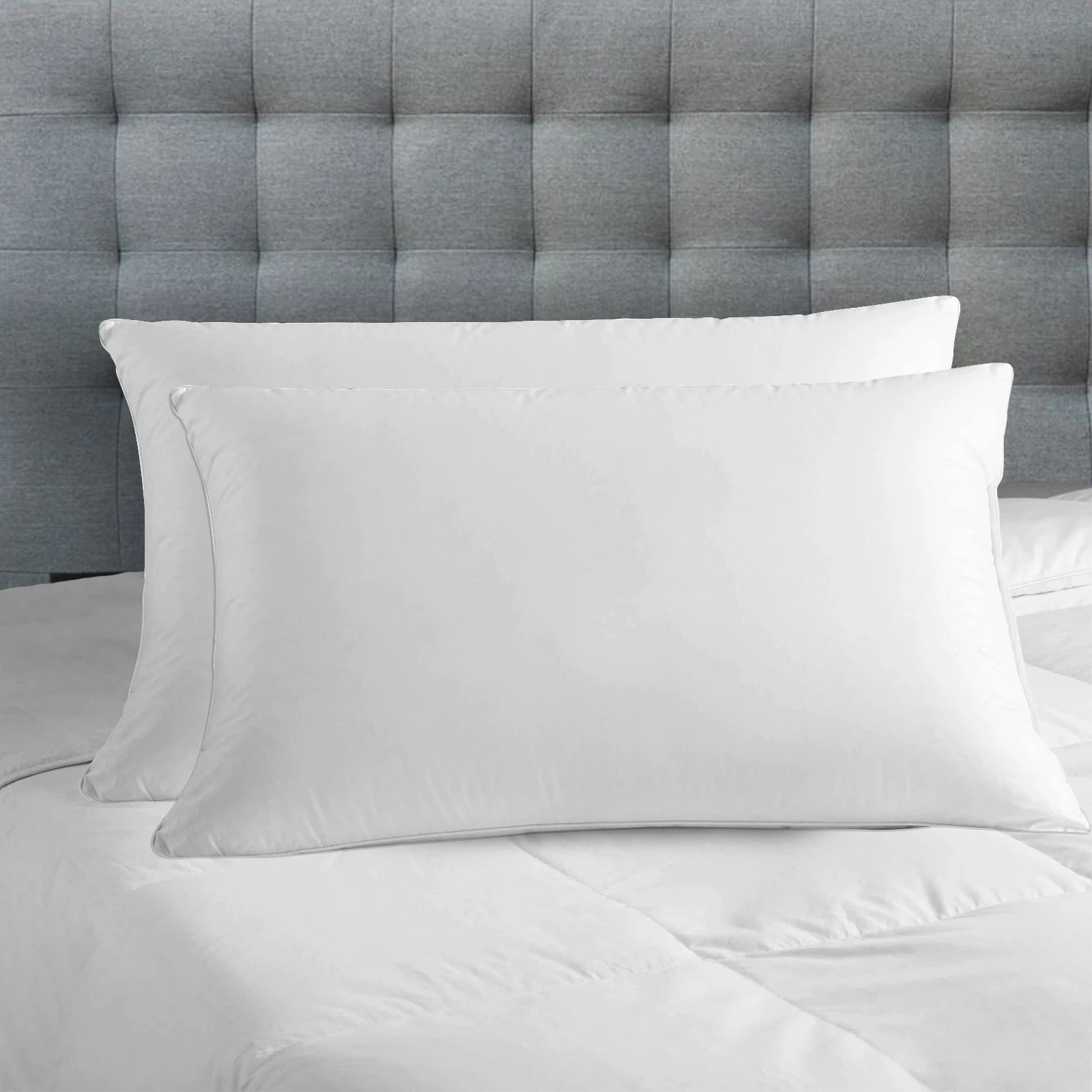 2 Royal Comfort Luxury Bamboo Blend Gusset Pillow 4cm Gusset Support Twin Pack - White, 2 of 4