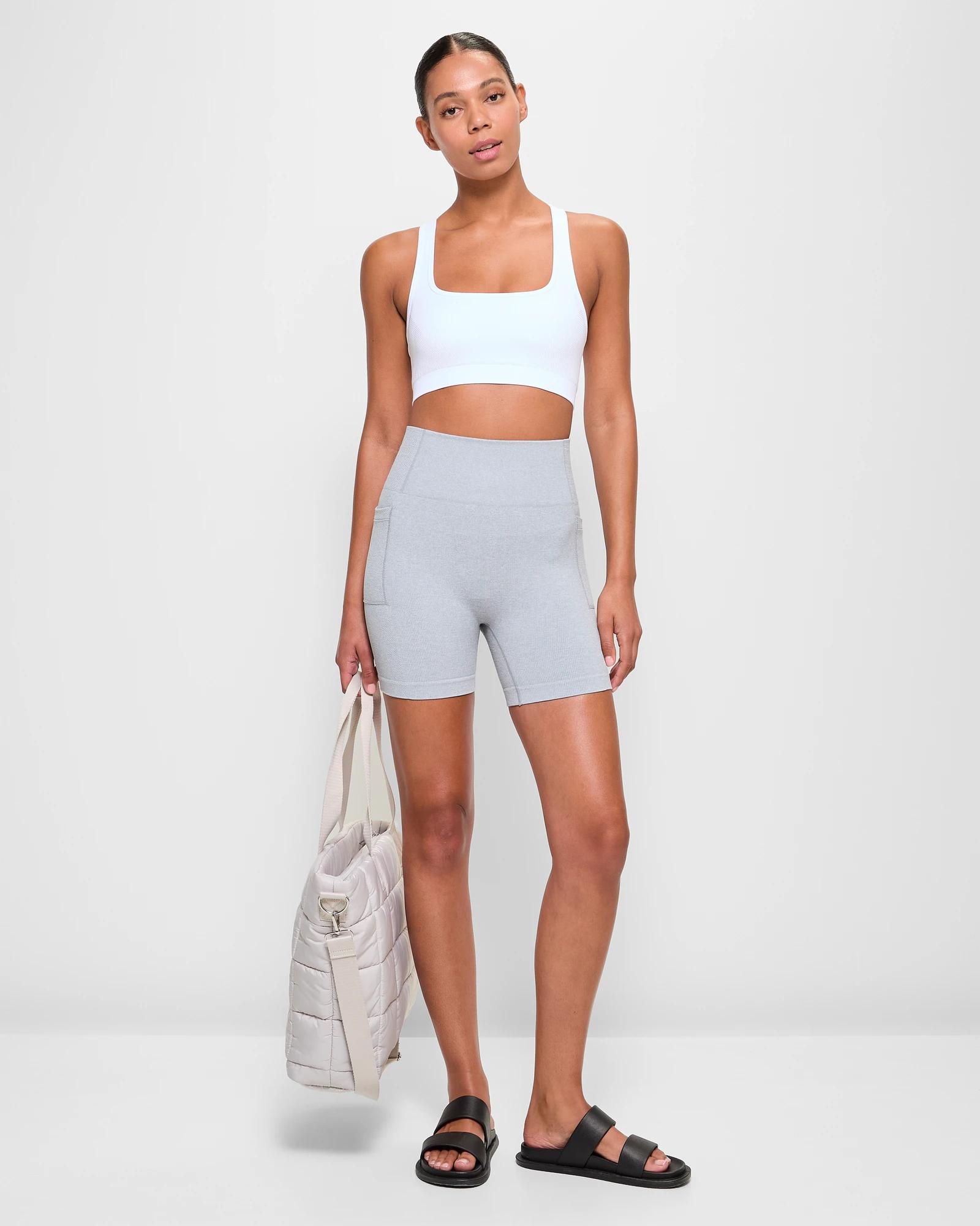 2 Target Active Harmony Strappy Seamfree Crop Top WHITE, 2 of 5