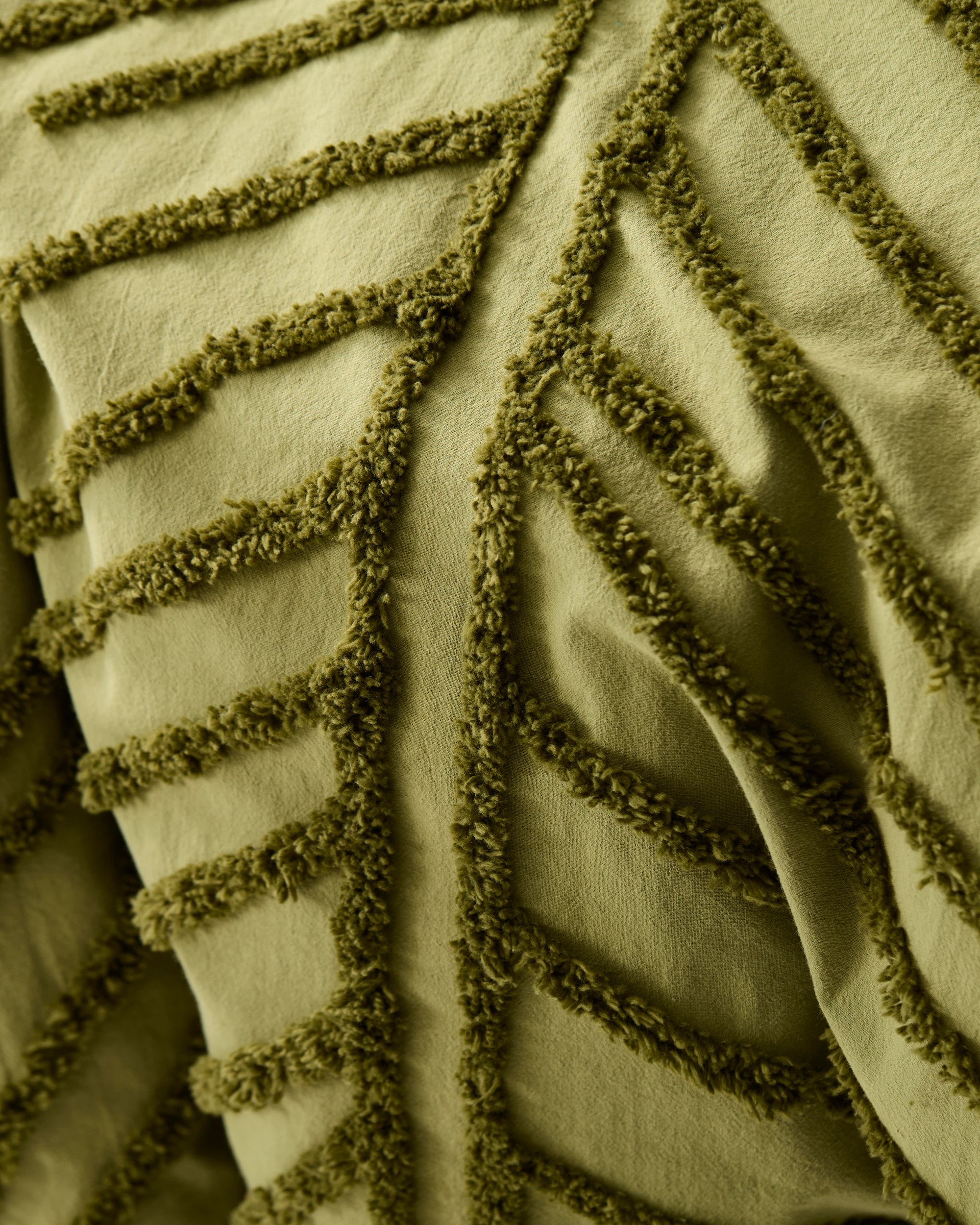 6 Target Oakley Cotton Textured Leaf Quilt Cover Set - Queen Bed - Green, 6 of 8