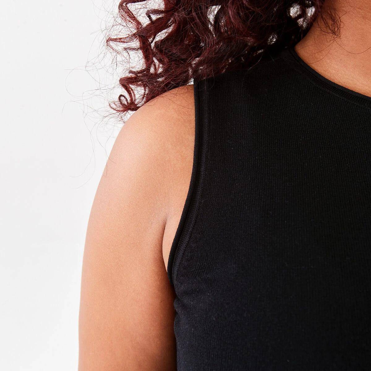 6 Sleeveless True Knit Tank Top Black, 6 of 8