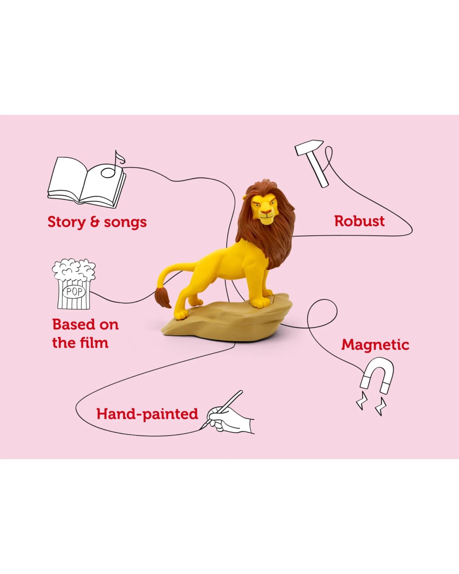 3 Tonies - Disney - Lion King - Simba Tonie Audio Character - Yellow, 3 of 6