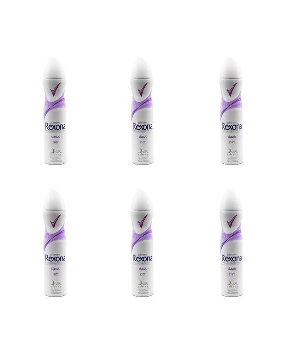 Rexona 6PK Deodorant Women 150g Classic Antiperspirant Bodyspray 48h Protection - White