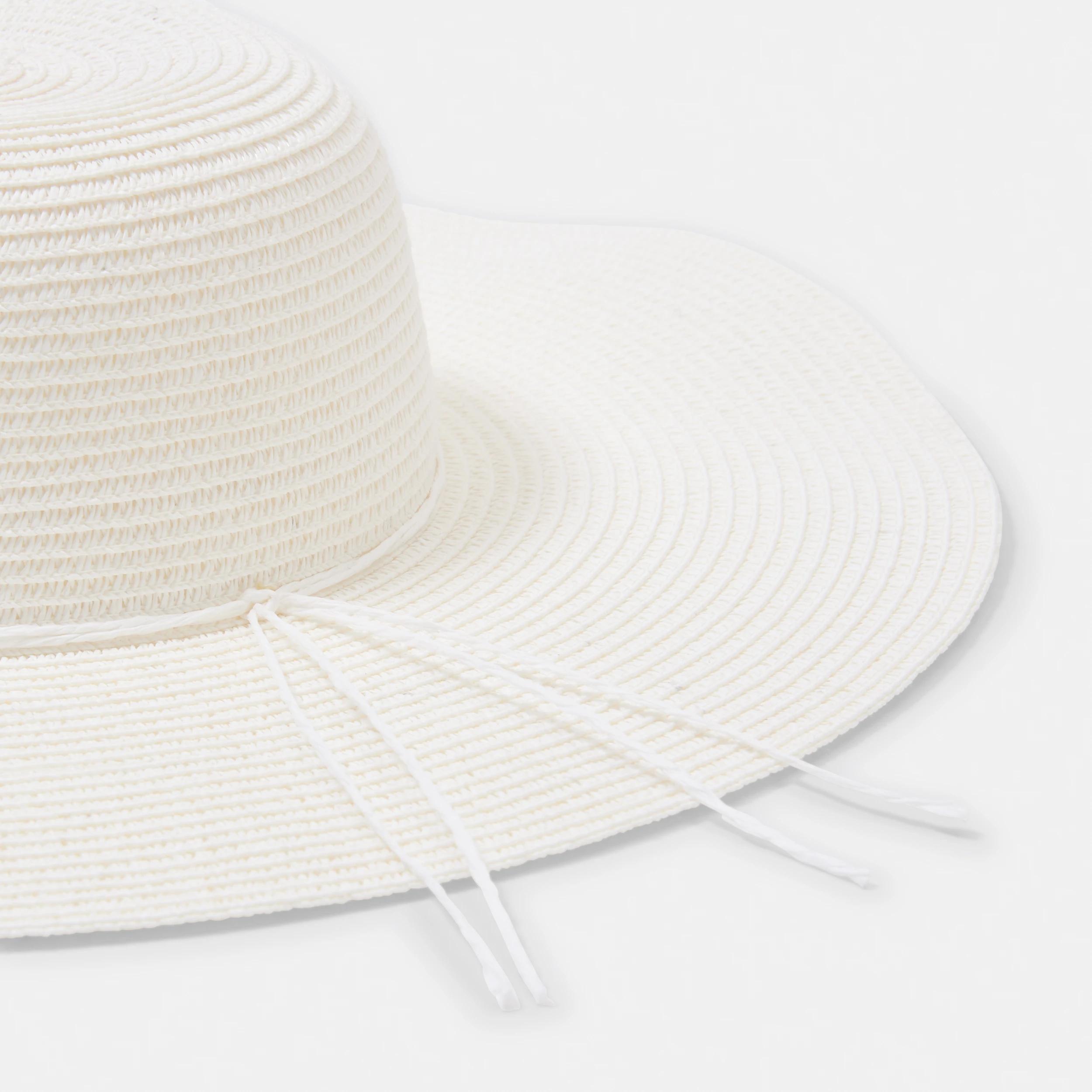 3 Basic Wide Brim Hat White, 3 of 3