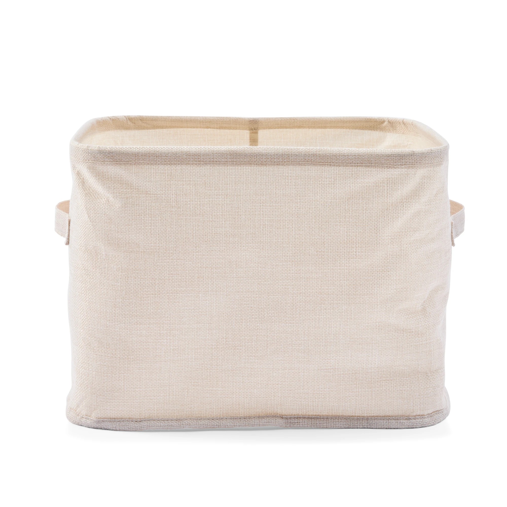 6 Linen Look Short Organiser - Narrow, Beige, 6 of 9
